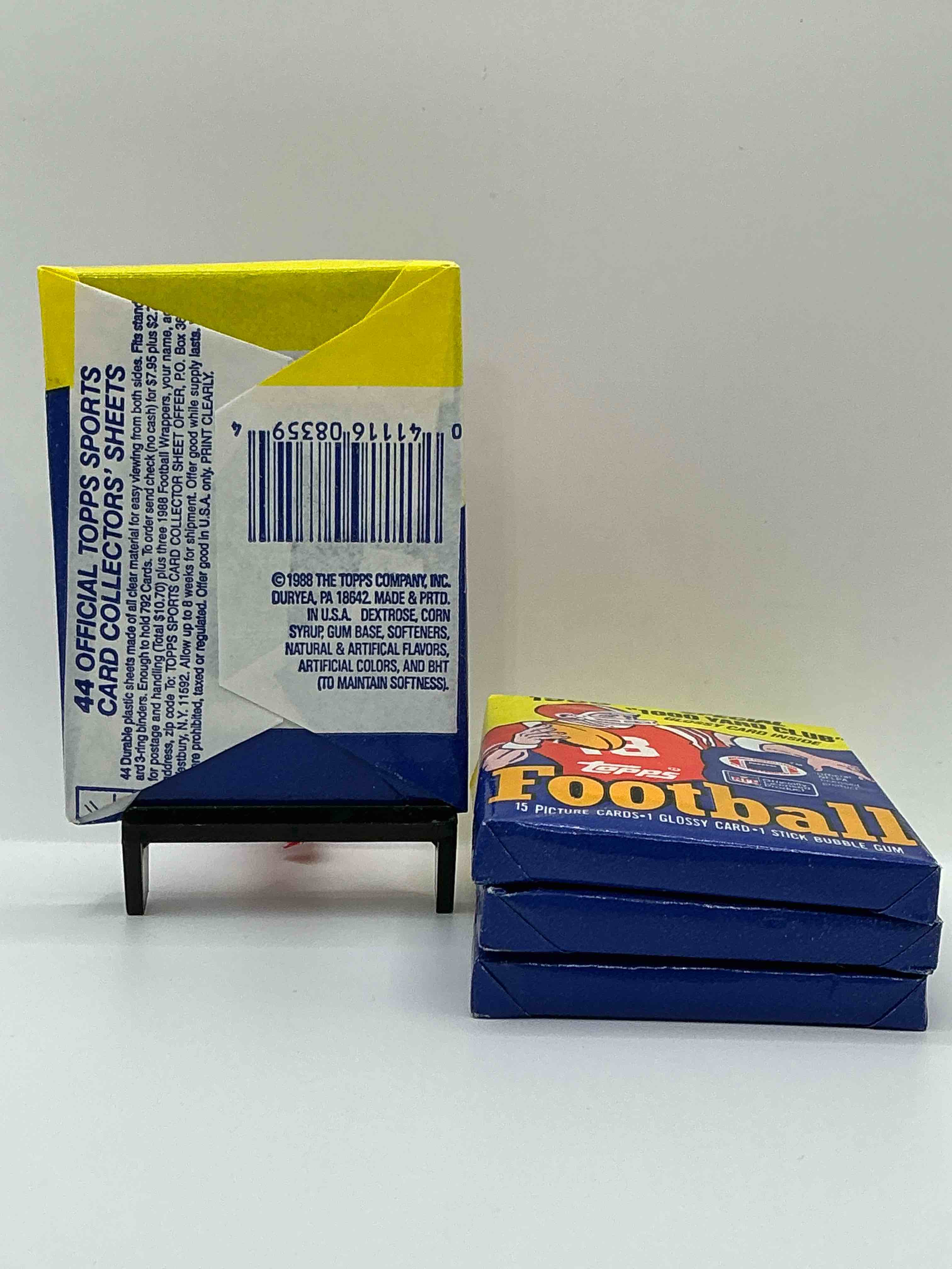 Condition photo showing New/Like New for bo jackson rookie? 1988 topps football unopened sports card collectible wax pack, direct from original retail case! what a great year! search for all the 80's stars... early jerry rice, joe montana and bo jackson rookie #327 (psa 10 value $1,000)! 1988 topps football is getting harder & harder to find due to the high value of the bo jackson rookie. happy hunting!