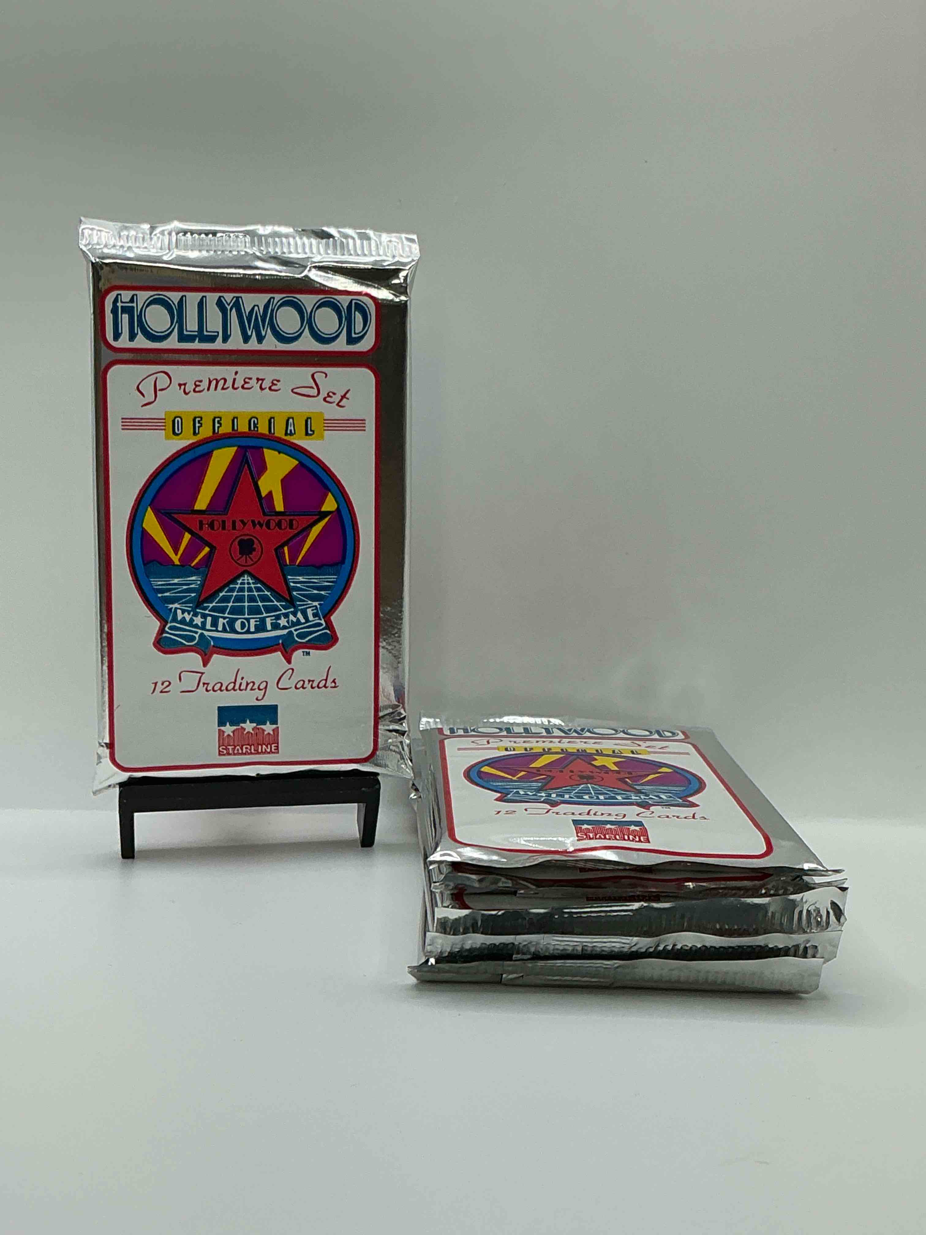 michael jackson!? sylvester stallone!? hollywood official premiere set! hollywood walk of fame! 12 card trading card packs! look for legendary hollywood celebrities & more!