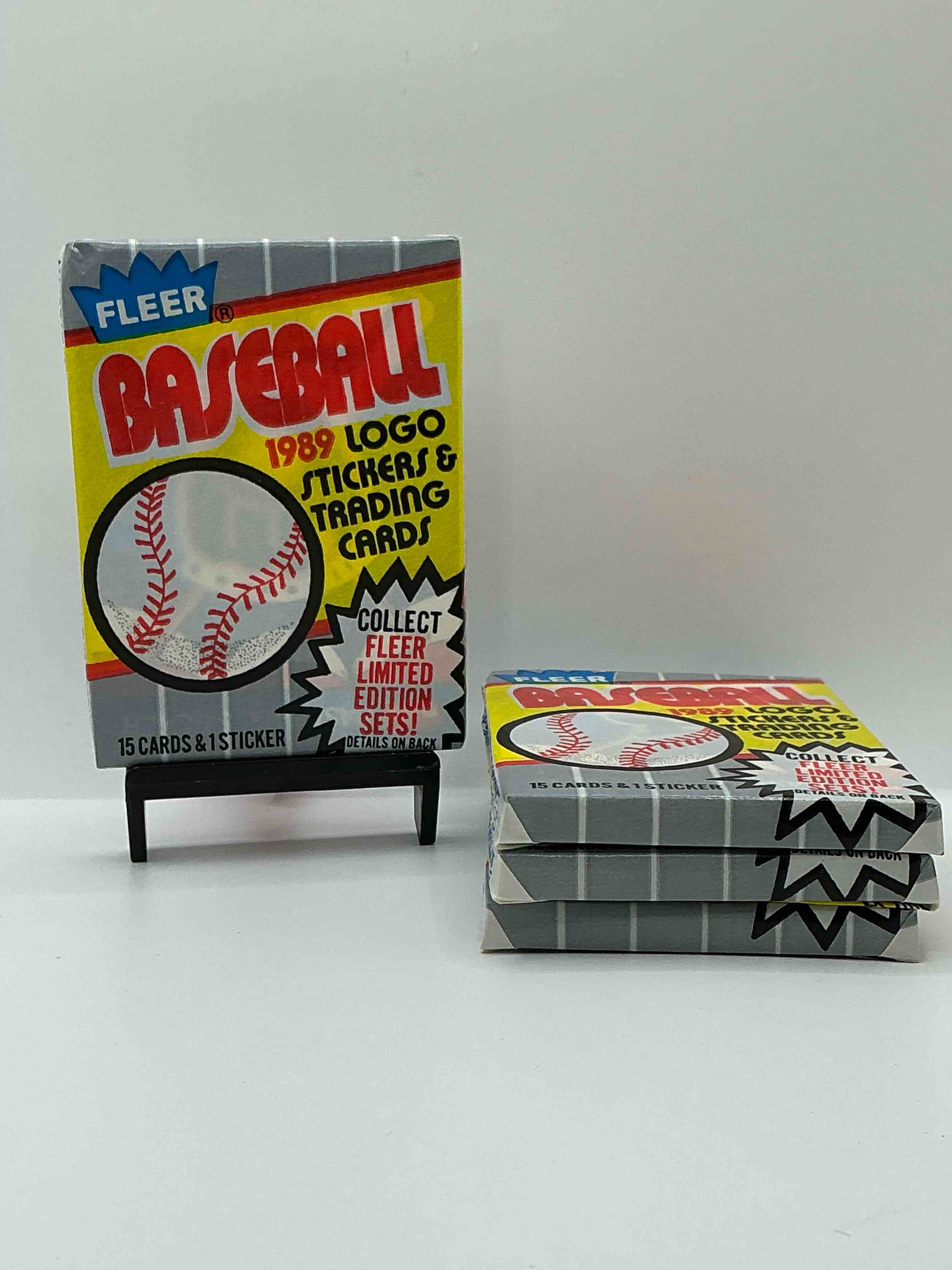 loaded! 1989 fleer baseball fifteen card pack, direct from original retail case!this is the place to search for ken griffey jr's true fleer rookie card #548 (psa 10 value $175+) & billy ripken & randy johnson rookie error cards worth thousands! getting harder & harder to find!