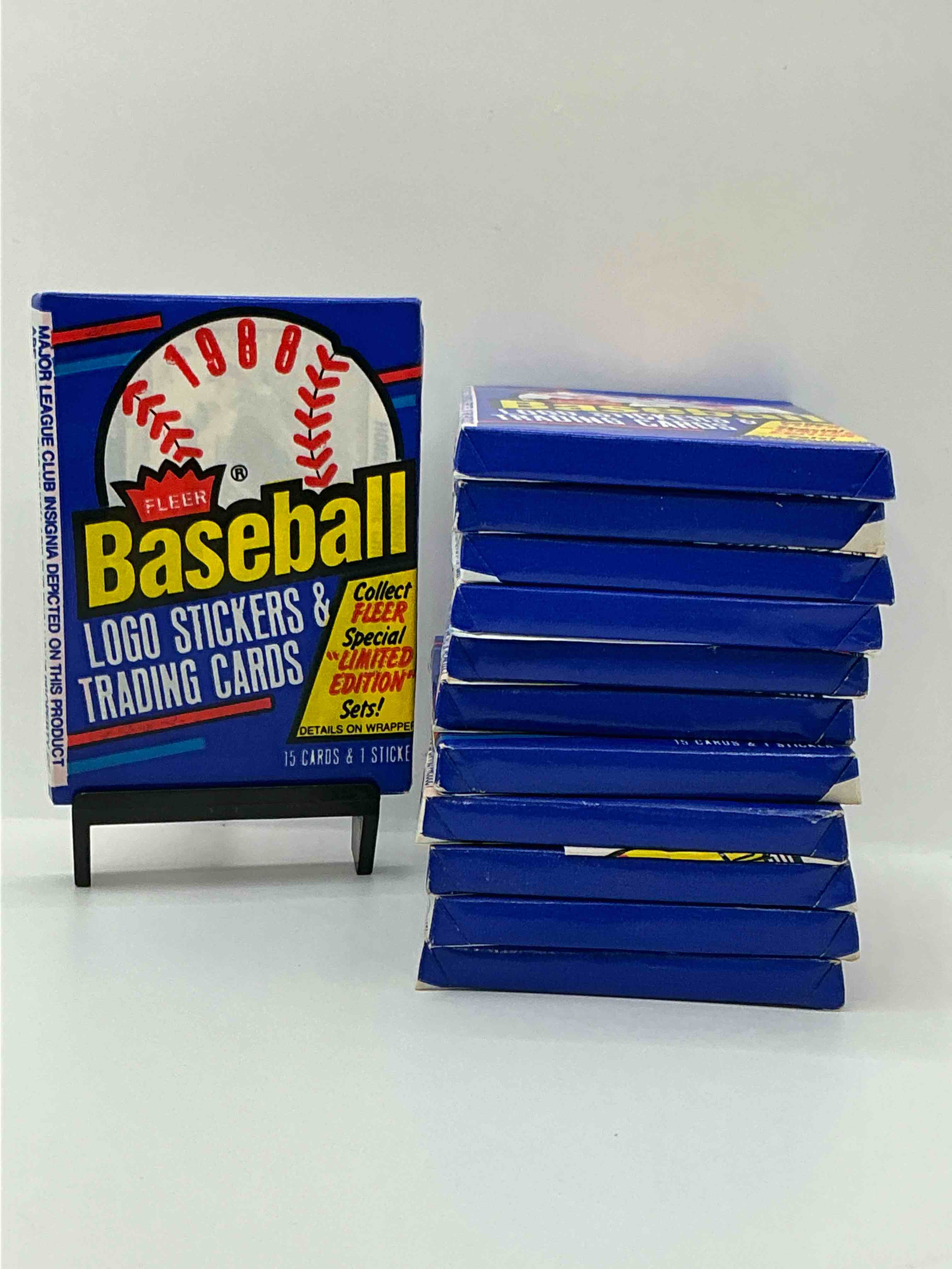 80's vintage! 1988 fleer baseball unopened packs! direct from original box! search for valuable don mattingly & nolan ryan cards!
