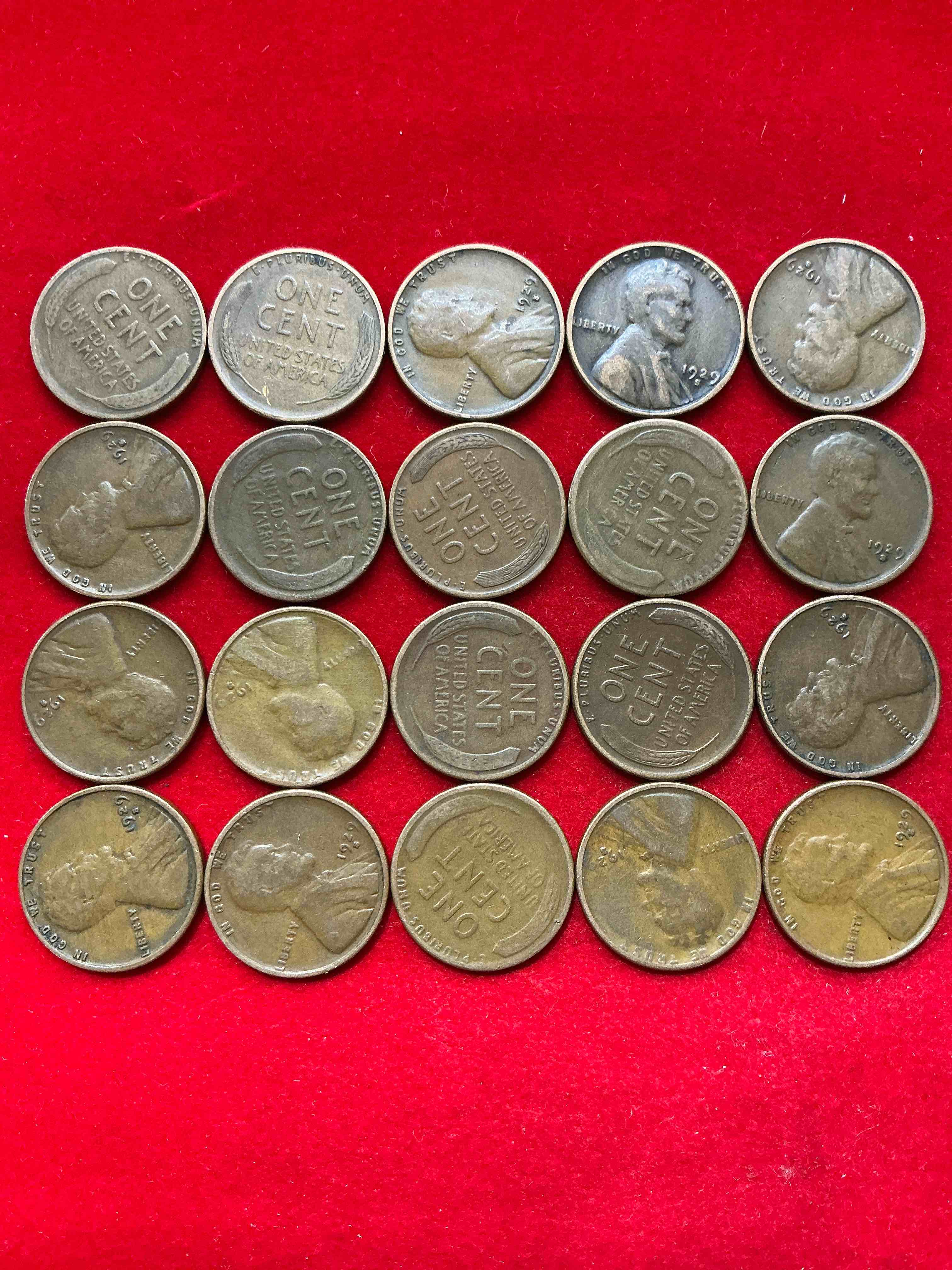 1929, a year of infamy!  1929 is the year the roaring 1920’s came to an end with the devastating stock market crash of october 1929 that led to the great depression.  own pieces of this era with these genuine 1929 wheat pennies in nice condition!  