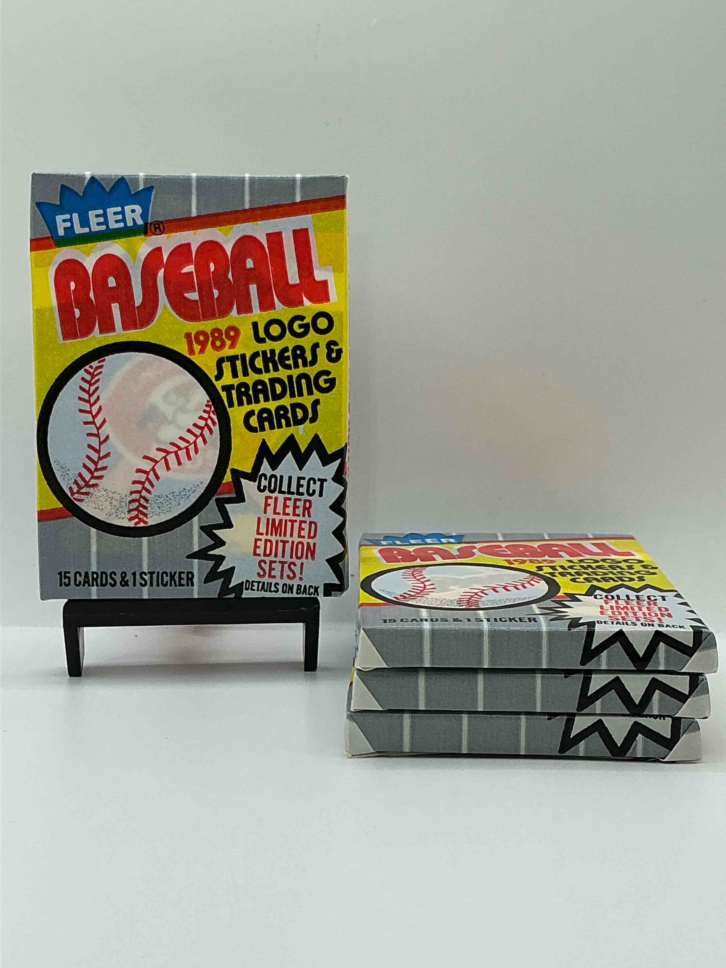 loaded! 1989 fleer baseball fifteen card pack, direct from original retail case!this is the place to search for ken griffey jr's true fleer rookie card #548 (psa 10 value $175+) & billy ripken & randy johnson rookie error cards worth thousands! getting harder & harder to find!