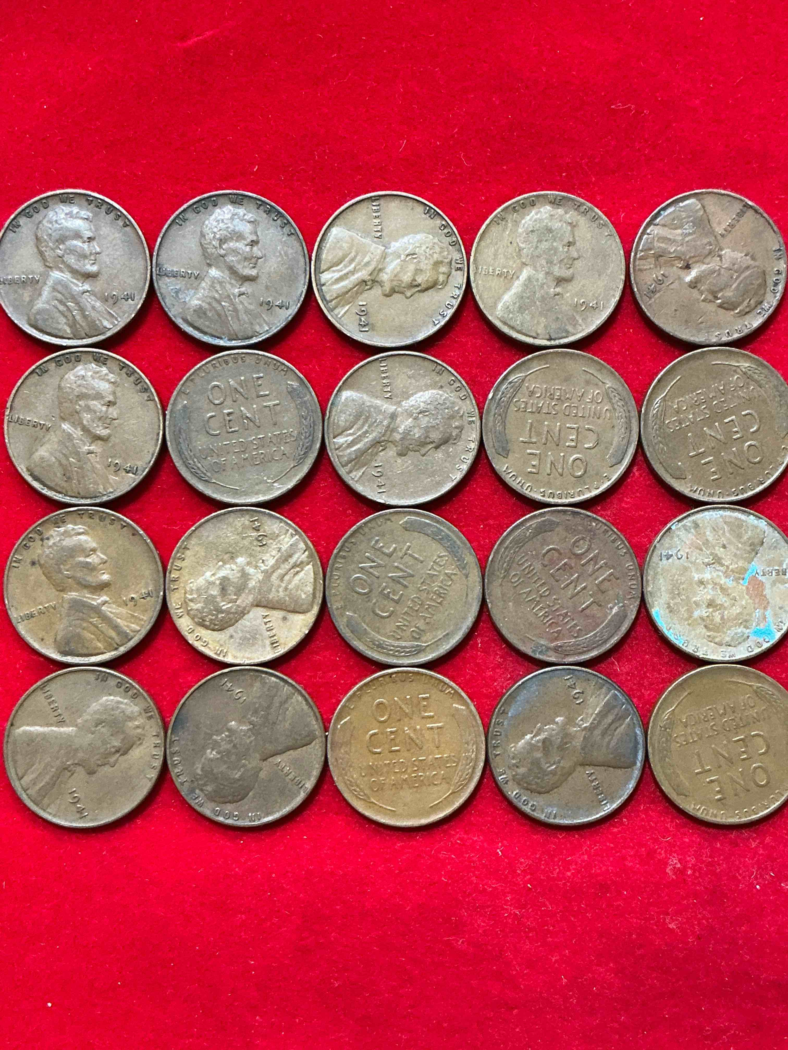 Condition photo showing Good Condition for 1941 pearl harbor ww2 era pennies! dec 7, 1941, a day that will live in infamy when the japanese bombed pearl harbor bringing america into world war 2! up for auction are 1941 pennies in great condition, awesome pieces of wwii history!