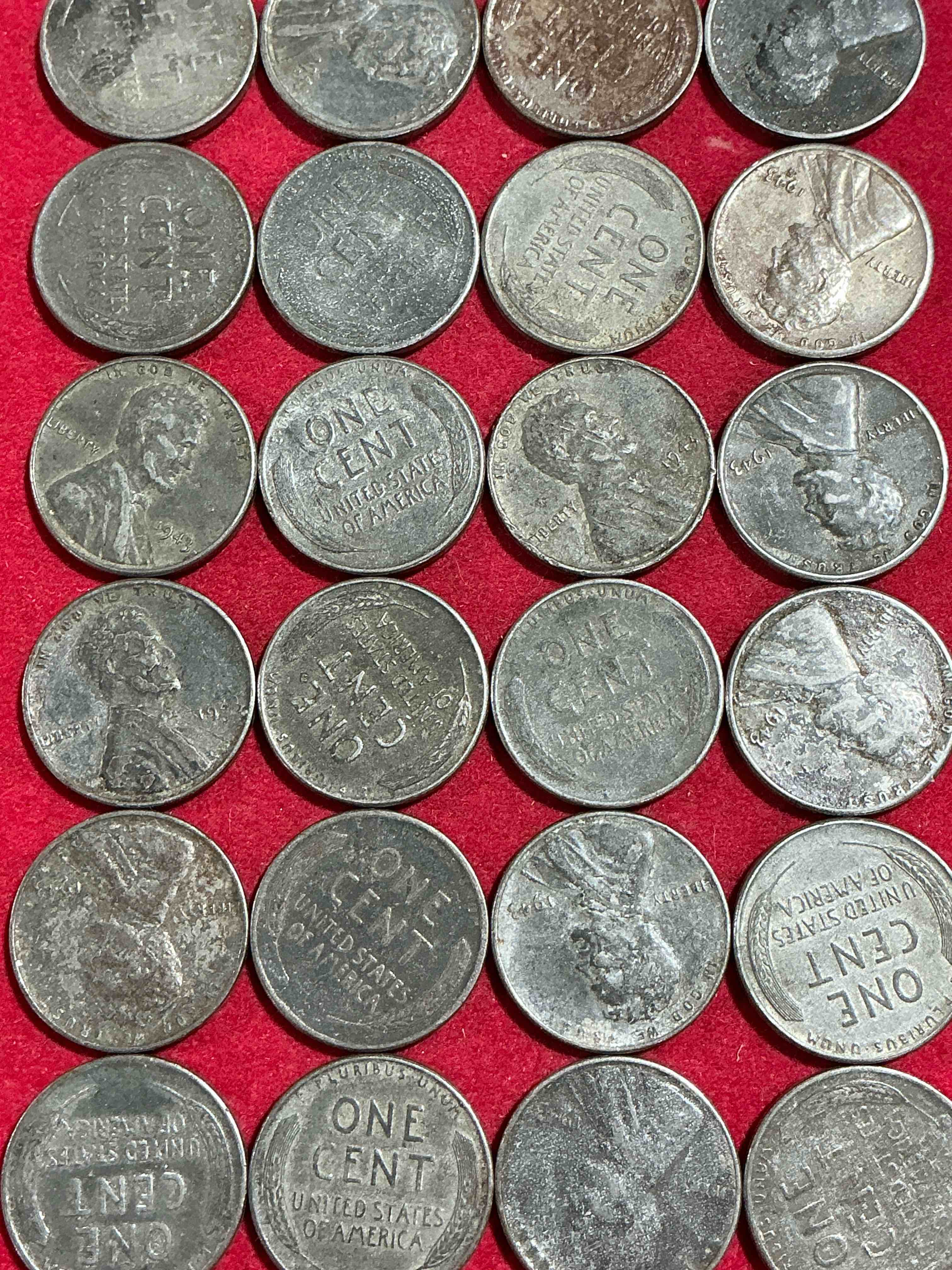 Condition photo showing Good Condition for 1943 world war il history! did you know that in 1943 copper was so valuable for making ammunition that the u.s. treasury made pennies out of steel?! 1943 steel pennies have become valuable, rare collector items! up for auction are rare wwii steel pennies appearing circulated. own pieces of world war ii history that are an awesome investment!