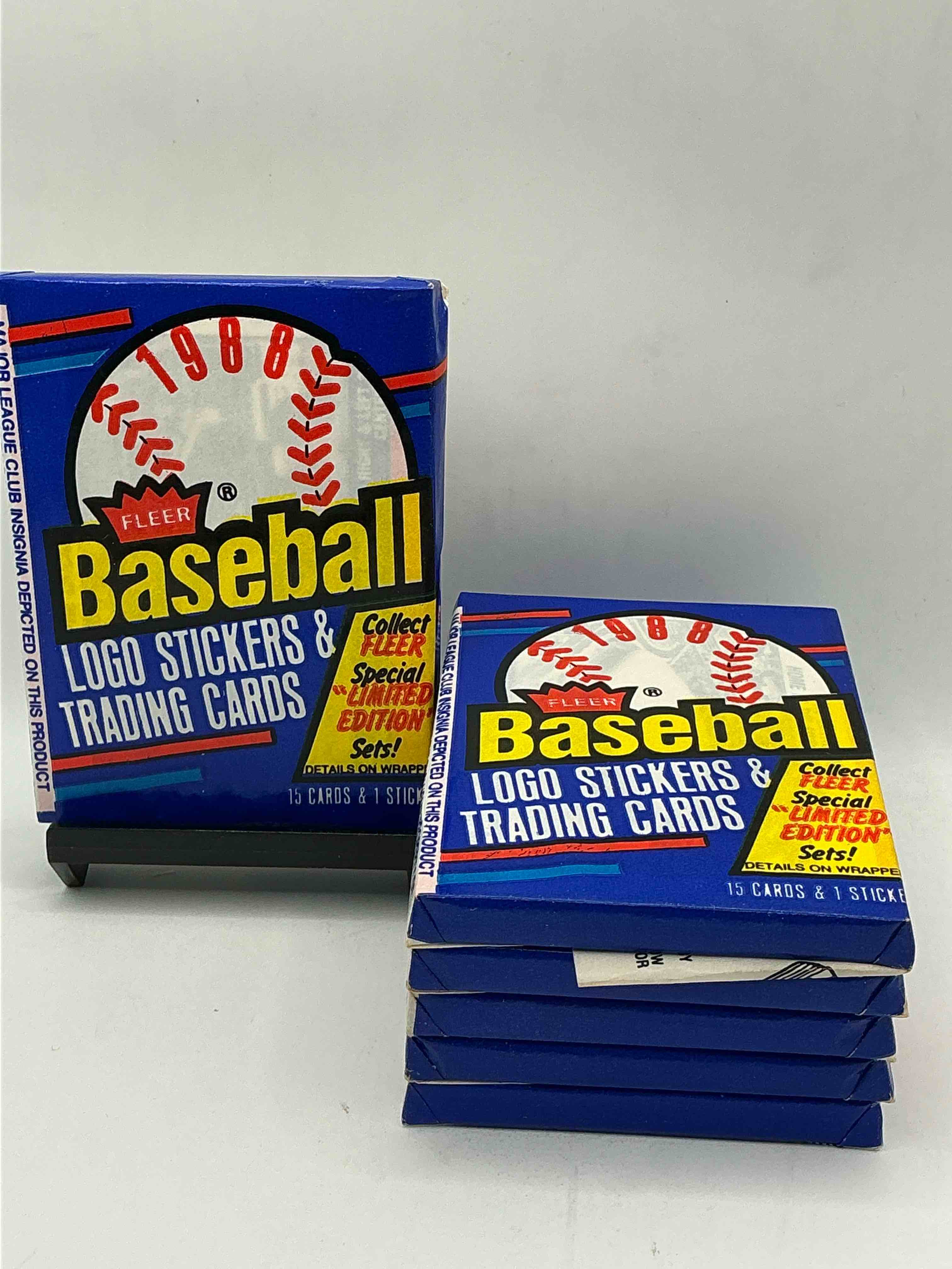 80's vintage! 1988 fleer baseball unopened packs! direct from original box! search for valuable don mattingly & nolan ryan cards!