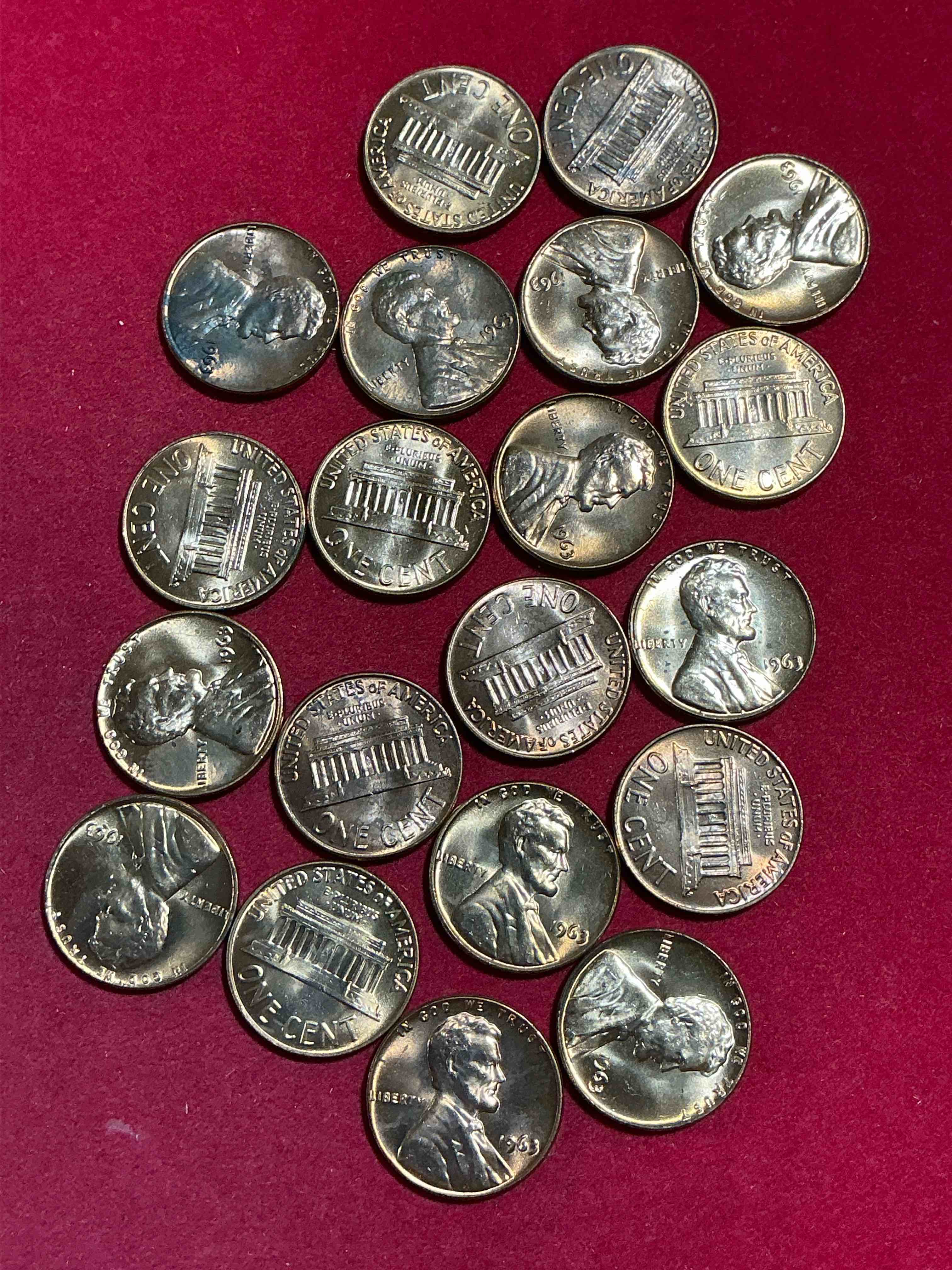 Condition photo showing New/Like New for 1963 "i have a dream" era brilliant uncirculated wheat pennies! these 1963 pennies are direct from the original treasury rolls & haven't seen the light of day since 1963! dr. martin luther king famously gave his "i have a dream" speech on aug 28, 1963. own pieces of this era with these incredible pieces of history!