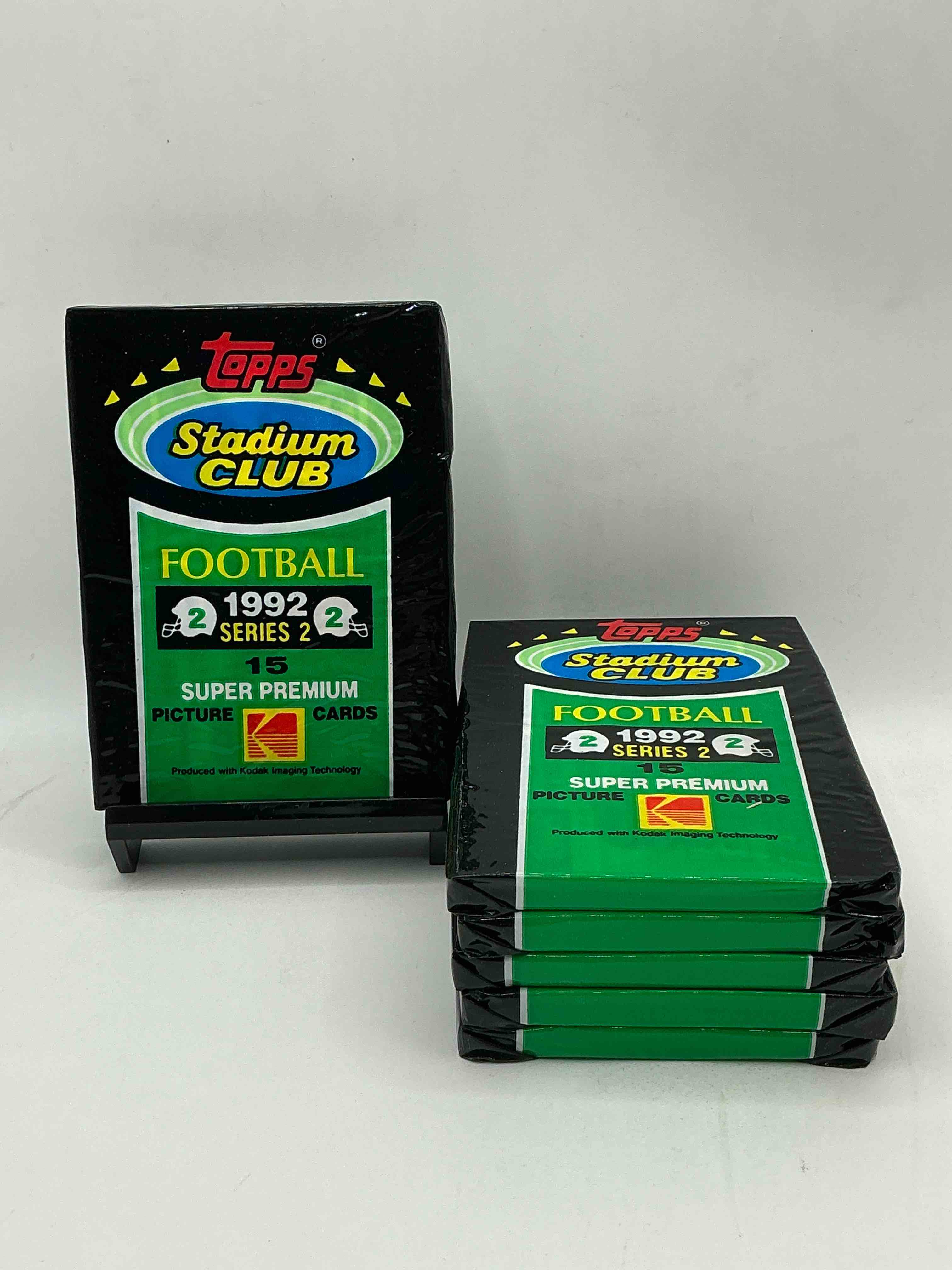 rare! 1992 topps stadium club unopened wax pack, direct from original sealed retail case. sought after by collectors because each pack has a topps gold card! search for tons of stars like montana, rice, barry sanders, emmitt smith & so much more!