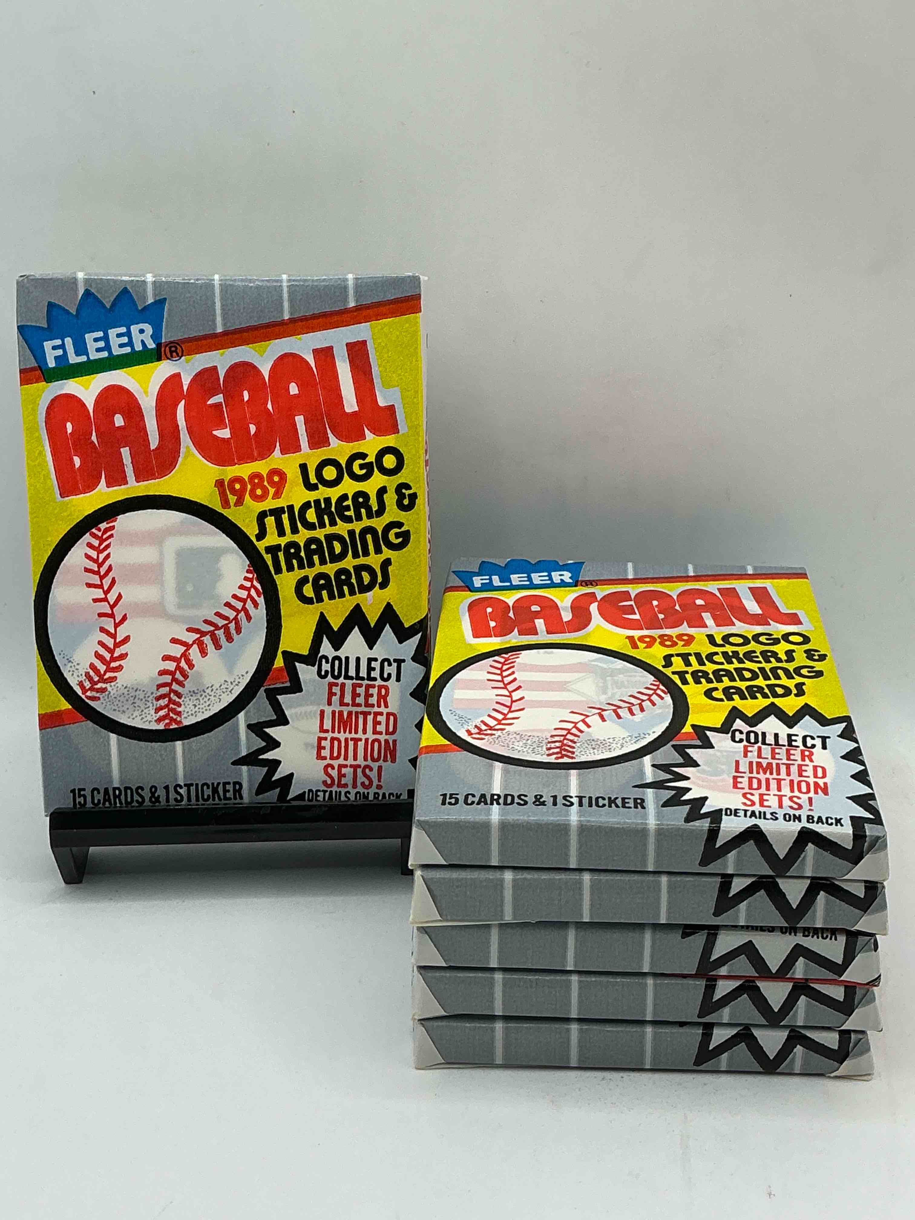 loaded! 1989 fleer baseball fifteen card pack, direct from original retail case!this is the place to search for ken griffey jr's true fleer rookie card #548 (psa 10 value $175+) & billy ripken & randy johnson rookie error cards worth thousands! getting harder & harder to find!