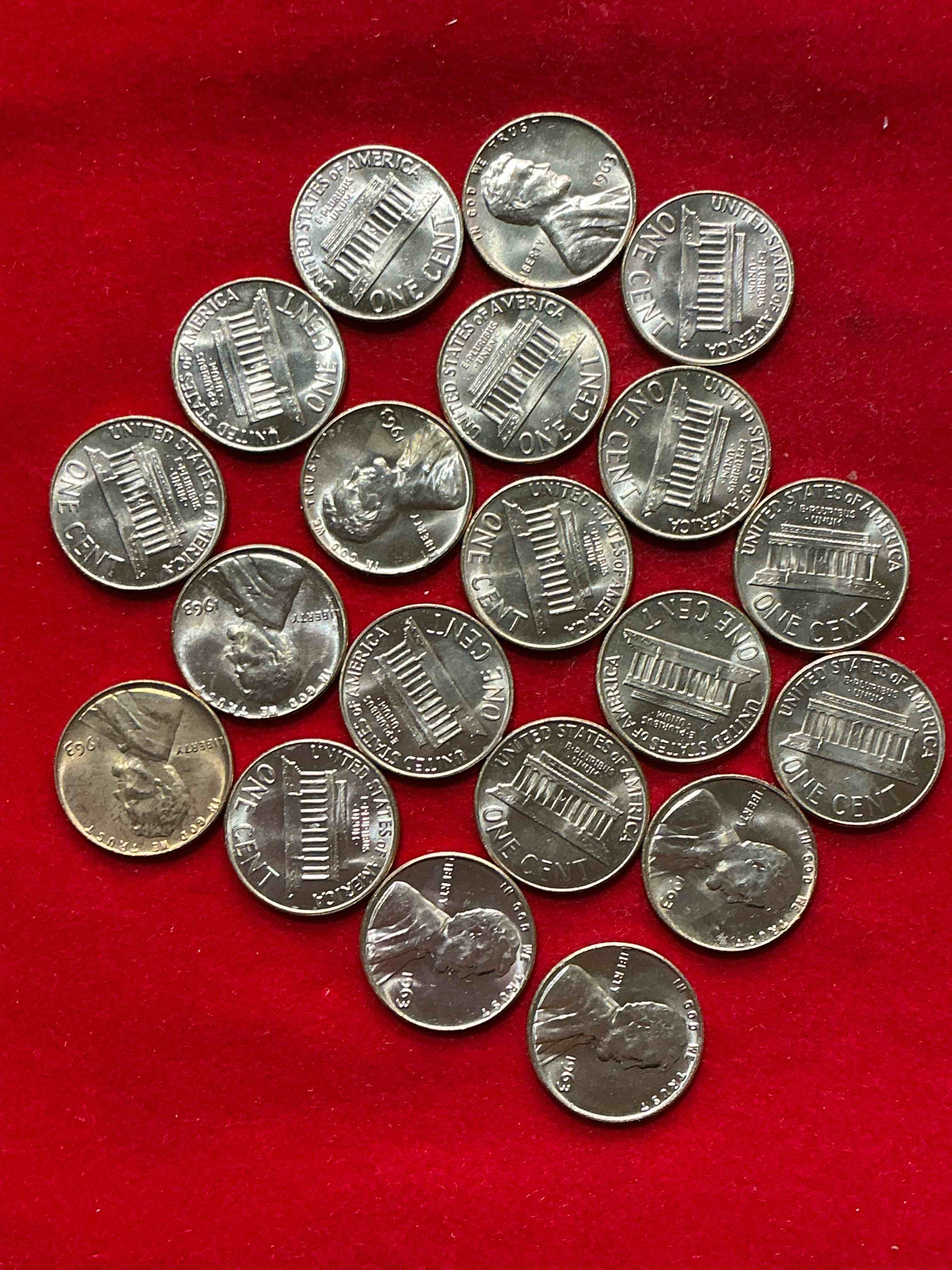 Condition photo showing New/Like New for 1963 "i have a dream" era brilliant uncirculated wheat pennies! these 1963 pennies are direct from the original treasury rolls & haven't seen the light of day since 1963! dr. martin luther king famously gave his "i have a dream" speech on aug 28, 1963. own pieces of this era with these incredible pieces of history!
