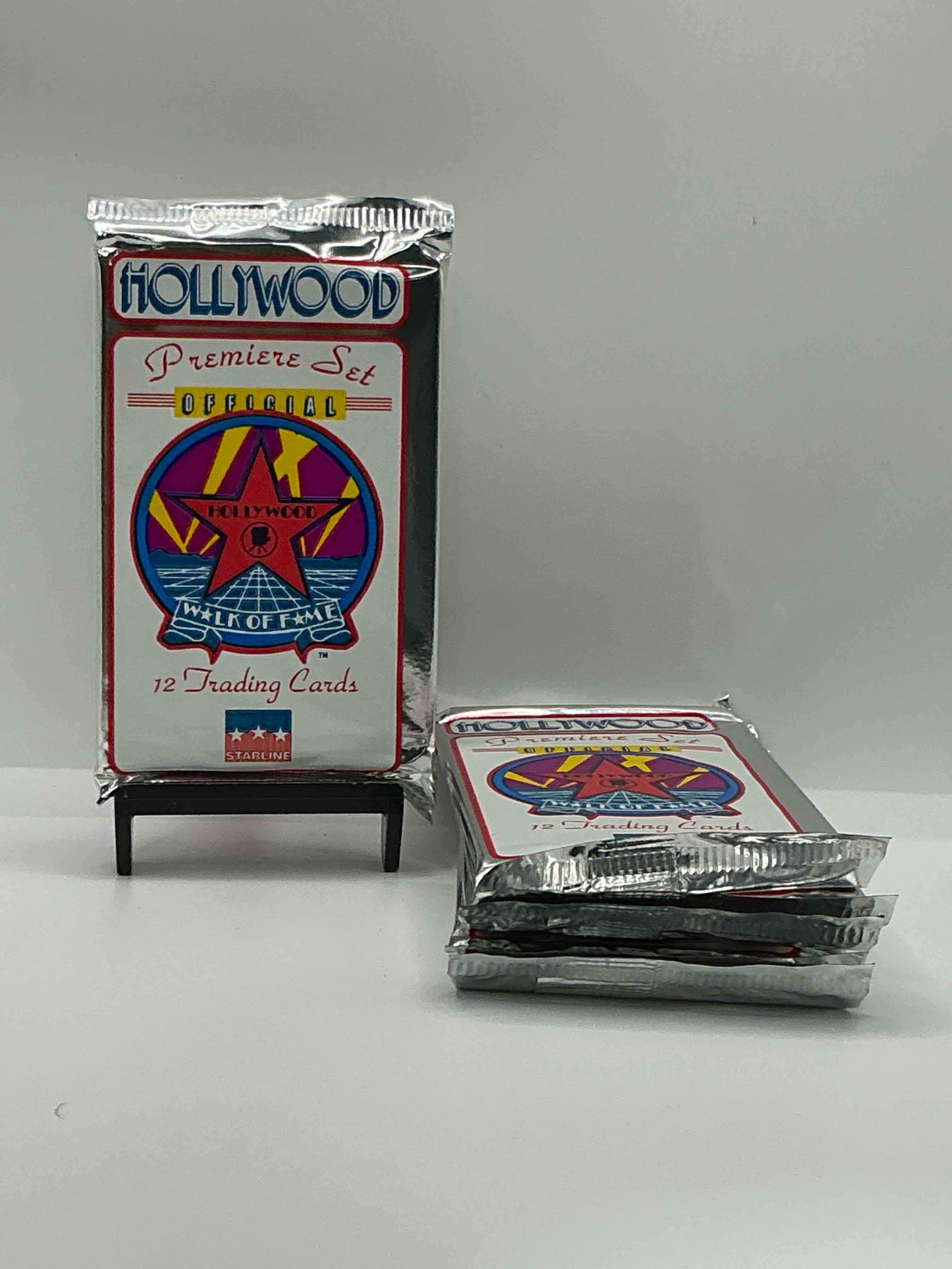 michael jackson!? sylvester stallone!? hollywood official premiere set! hollywood walk of fame! 12 card trading card packs! look for legendary hollywood celebrities & more!
