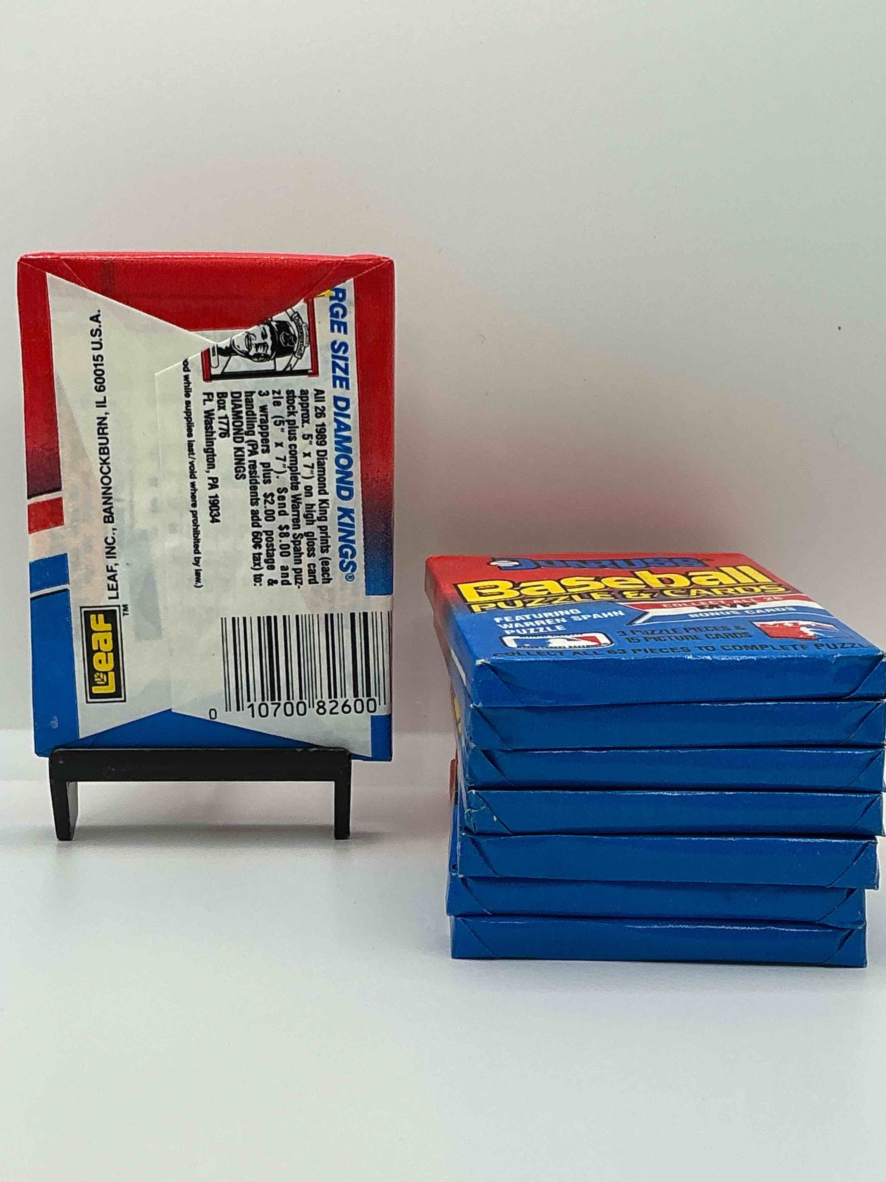 Condition photo showing New/Like New for ken griffey jr & randy johnson rookies!? 1989 donruss baseball unopened sports card wax packs! direct from original retail case! search for valuable ken griffey jr. & randy johnson rookie cards as well as valuable bo jackson