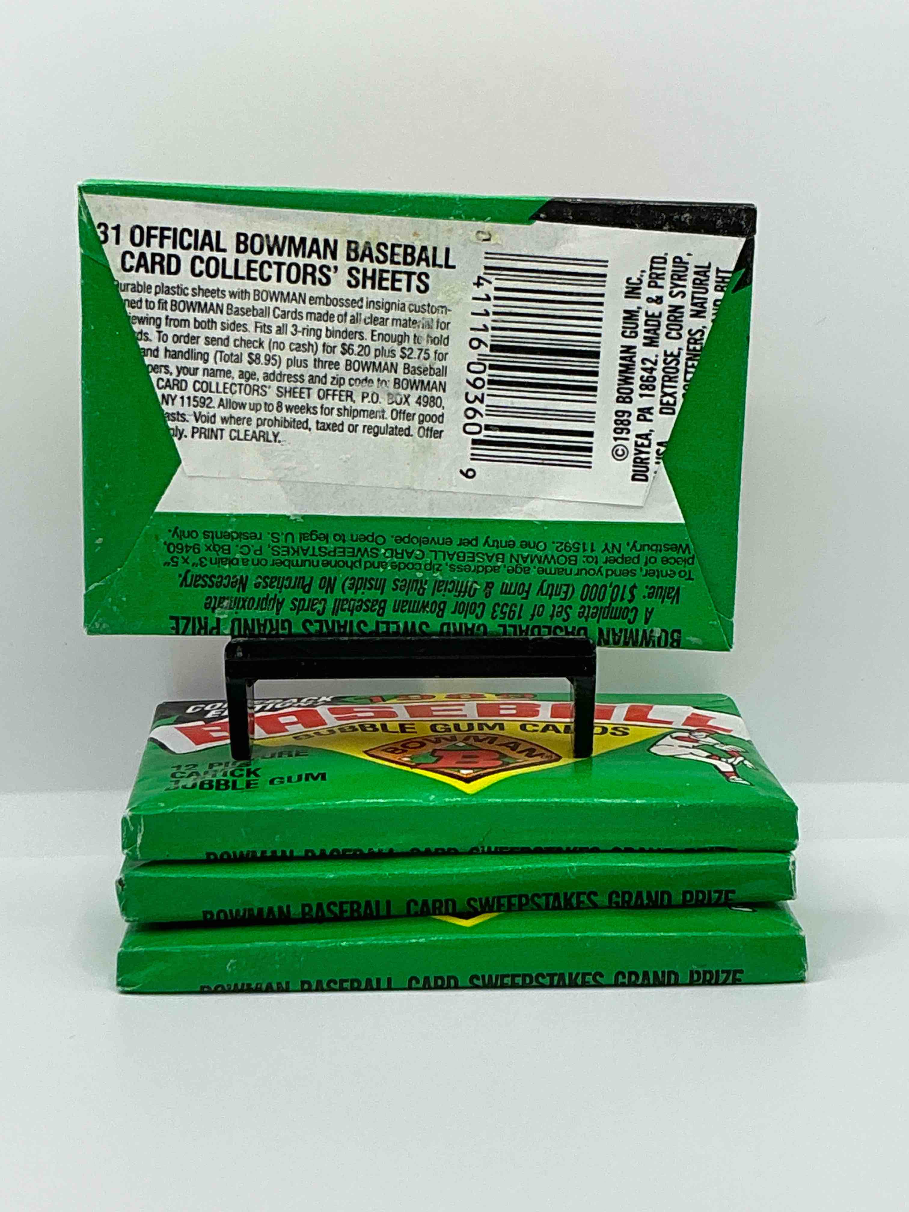 Condition photo showing New/Like New for 1989 bowman comeback edition baseball cards! direct from original box! search for ken griffey jr. rookie card & valuable bo jackson & nolan ryan cards!
