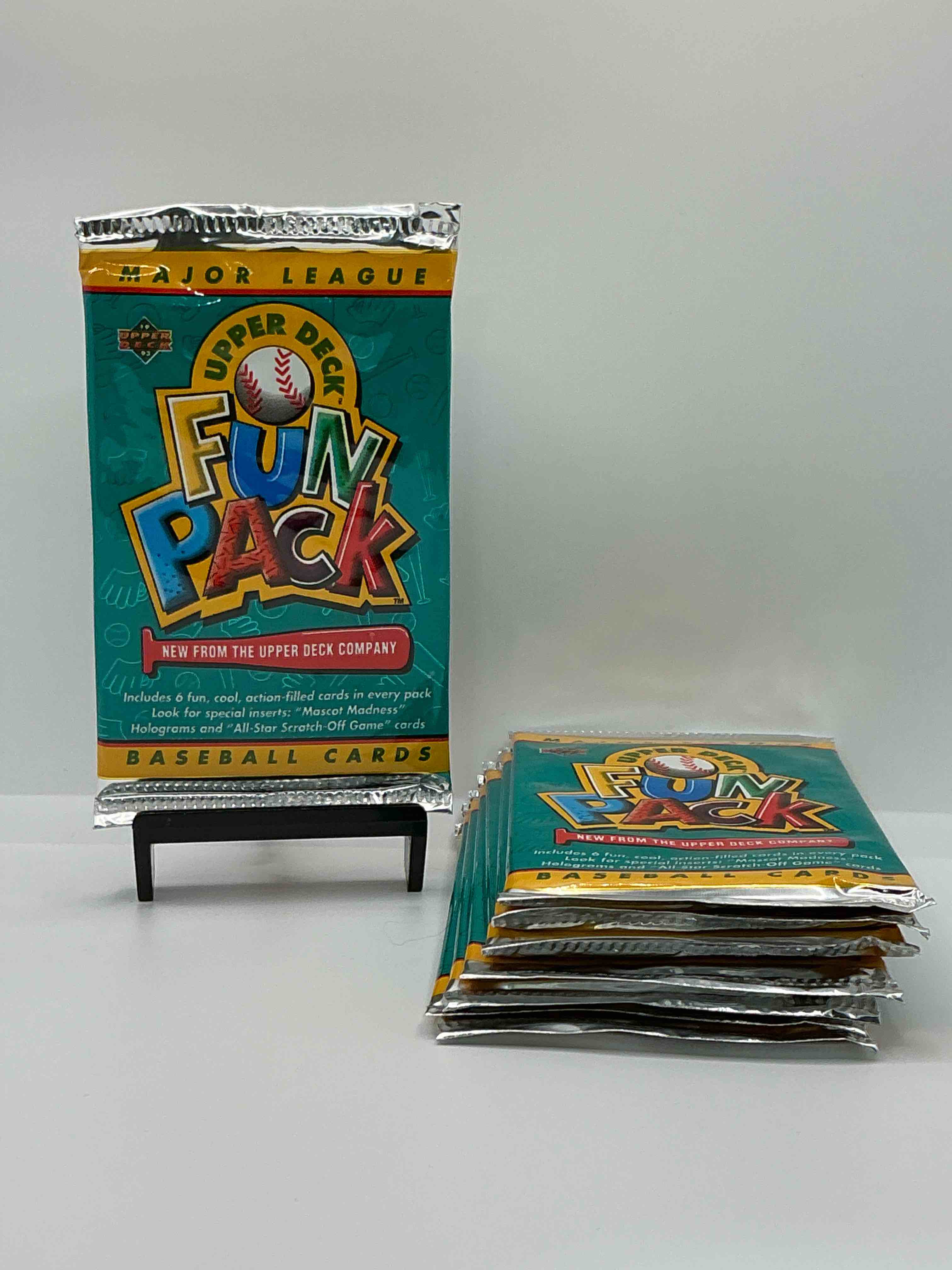 Super Fun! 1993 Upper Deck Baseball Fun Pack! Wild Baseball Insanity! Crazy Fun Baseball Packs, Look For Legends!