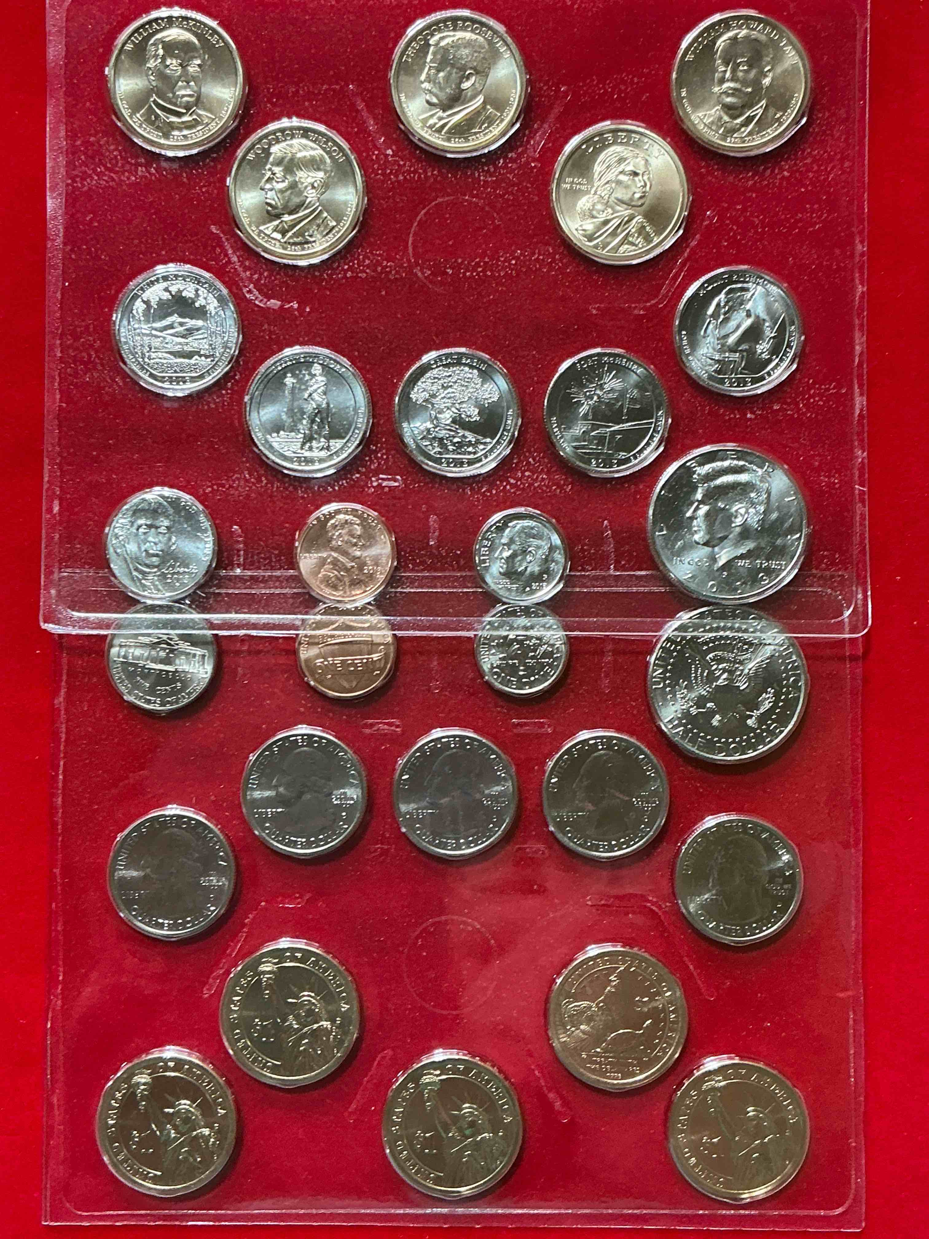 2013! 28 Coin Craziness! Denver & Philly Mints! 2013 Uncirculated Mint Set Coins! Includes Half Dollars, President Dollar Coins, Dimes, Nickels, Pennies & Quarters! Cool Collectible! 