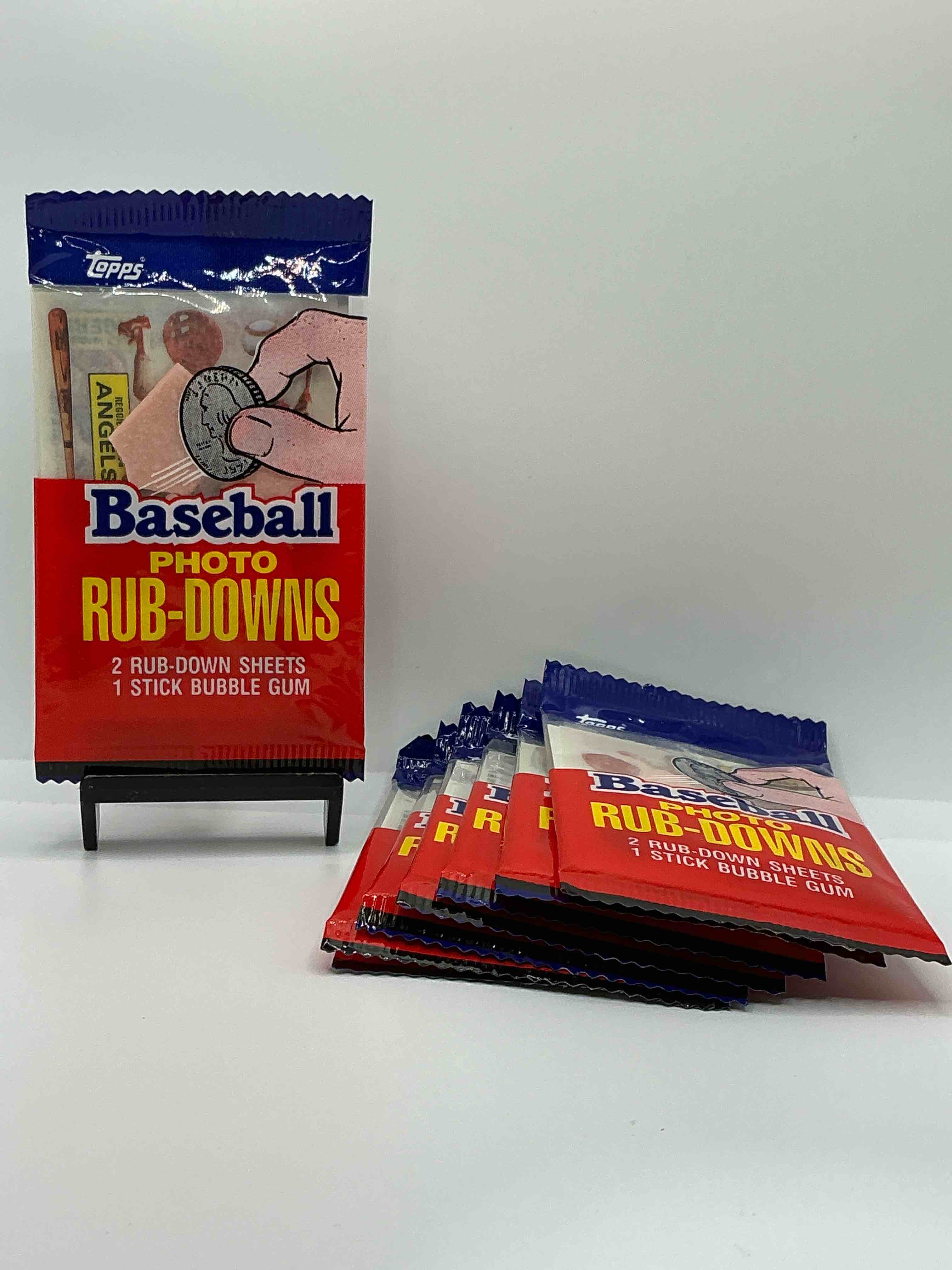 Topps 1984 BASEBALL RUB DOWNS! Super Rare Mid 80’s Baseball Packs! Super Rare & Cool!