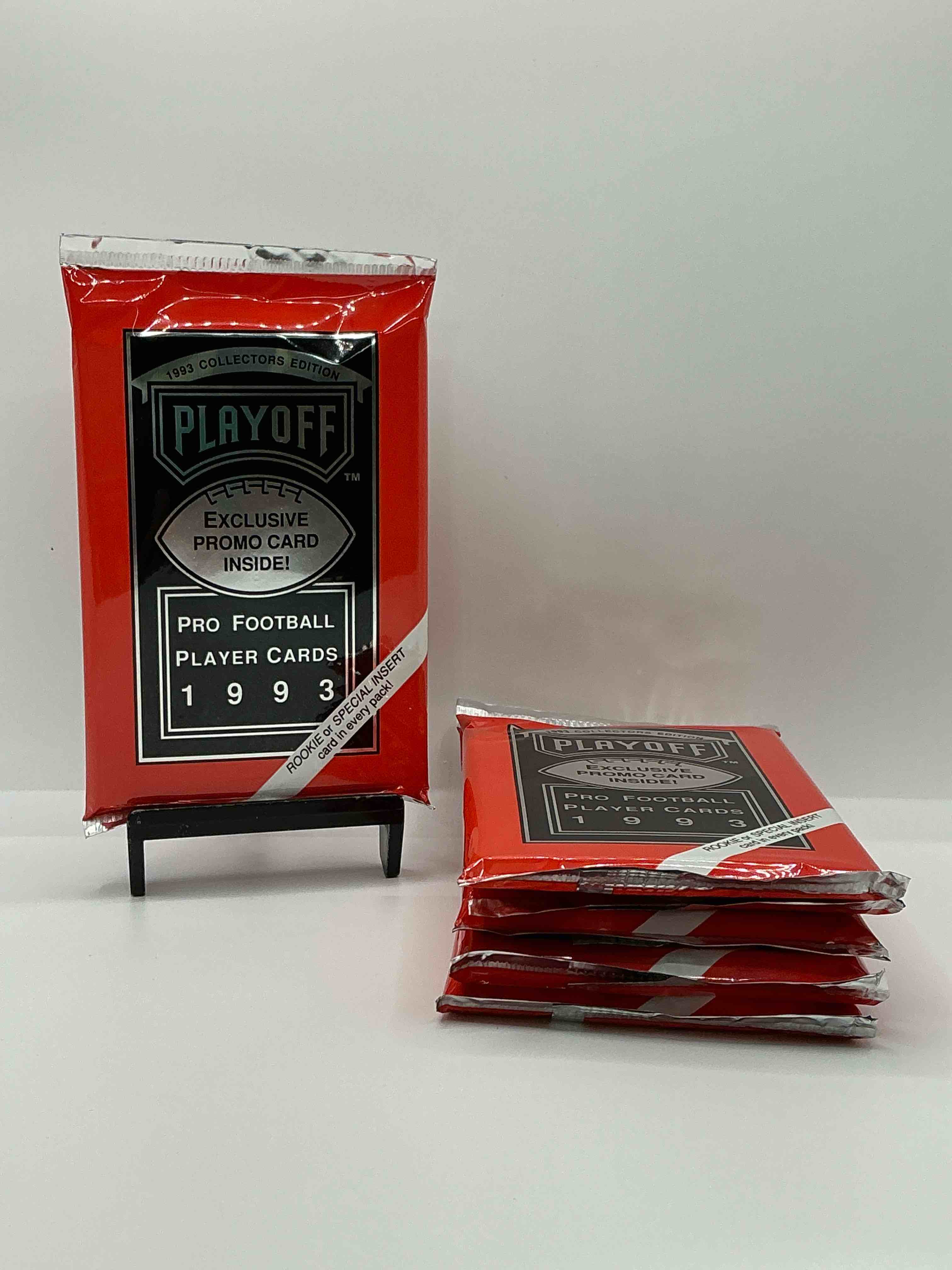 Beautiful & Super Rare 1993 Playoff Football Unopened Packs, Direct From Chrome Display Box! These Packs Have At Least One Special Insert Or Rookie In Each Pack! Search For Troy Aikman, Emmitt Smith, Barry Sanders, Jerry Rice & More!