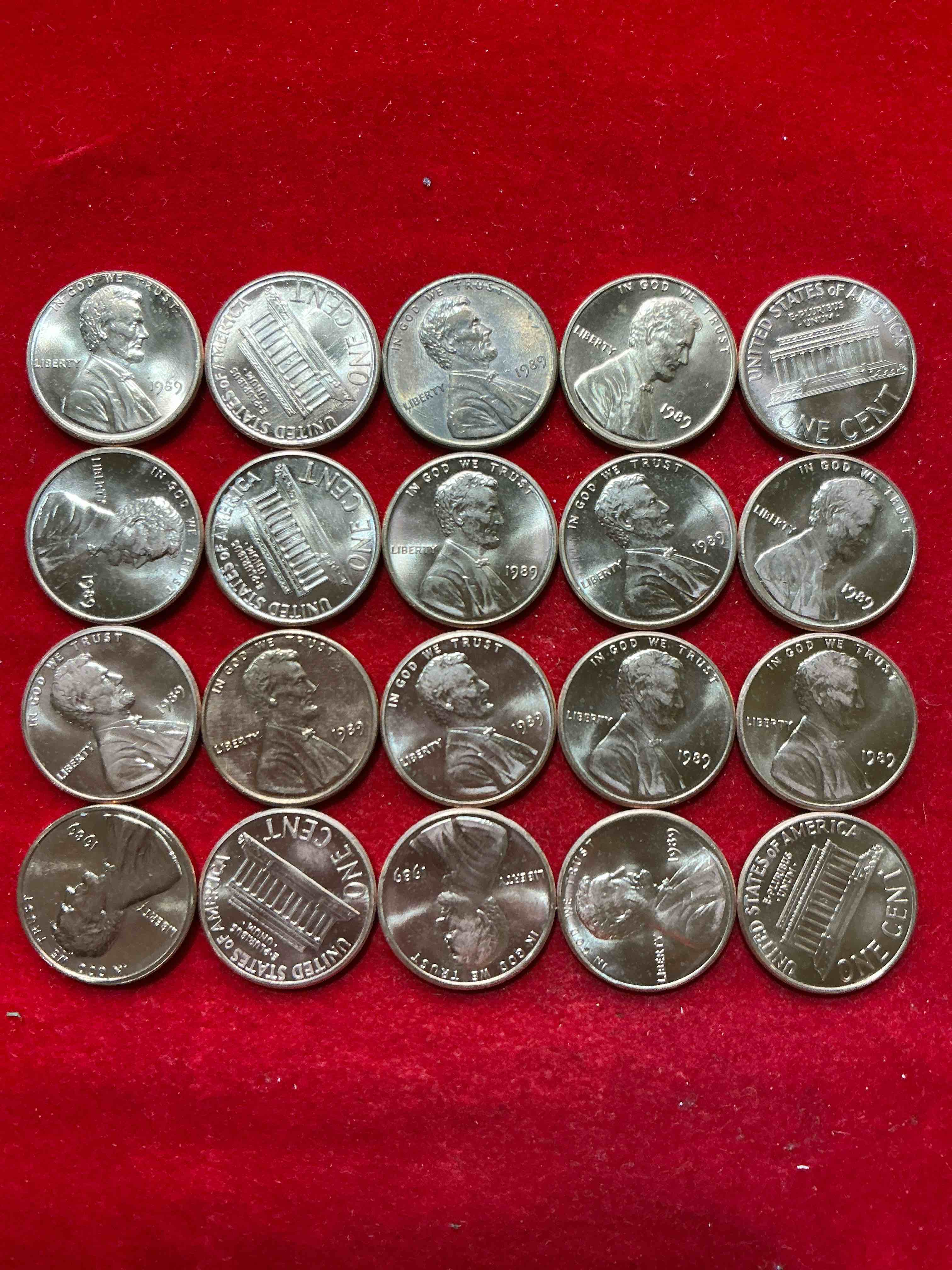 Condition photo showing New/Like New for 1989 brilliant uncirculated world wide web era pennies! 1989 is the year the world wide web was born! own these brilliant unc 1989 pennies, direct from original bank rolls! serious collector items from one of the most consequential years in history!