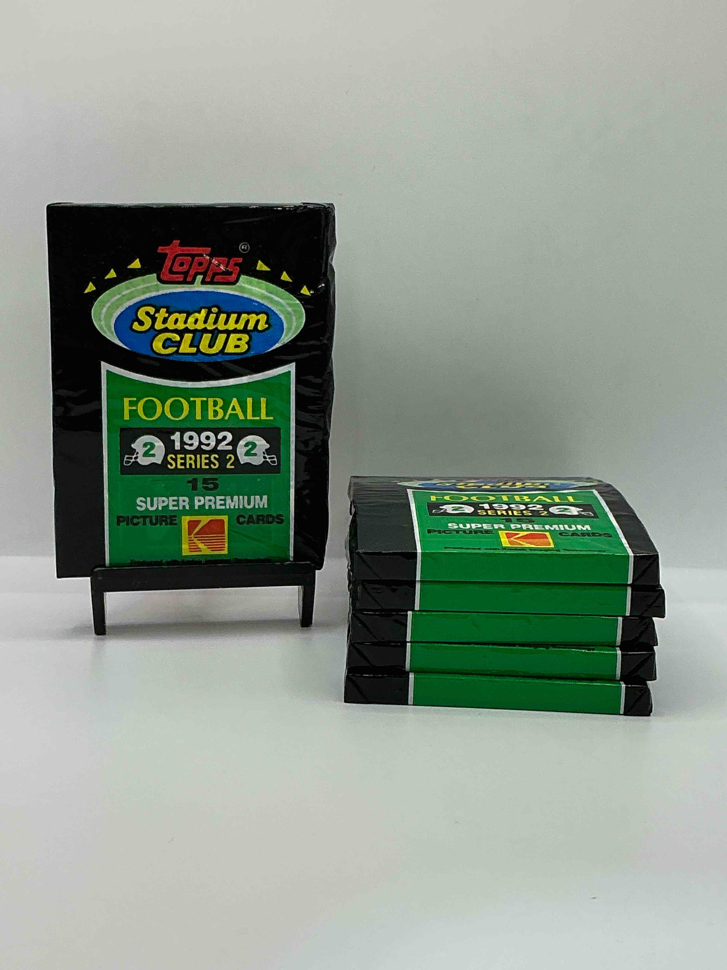 rare! 1992 topps stadium club unopened wax pack, direct from original sealed retail case. sought after by collectors because each pack has a topps gold card! search for tons of stars like montana, rice, barry sanders, emmitt smith & so much more!