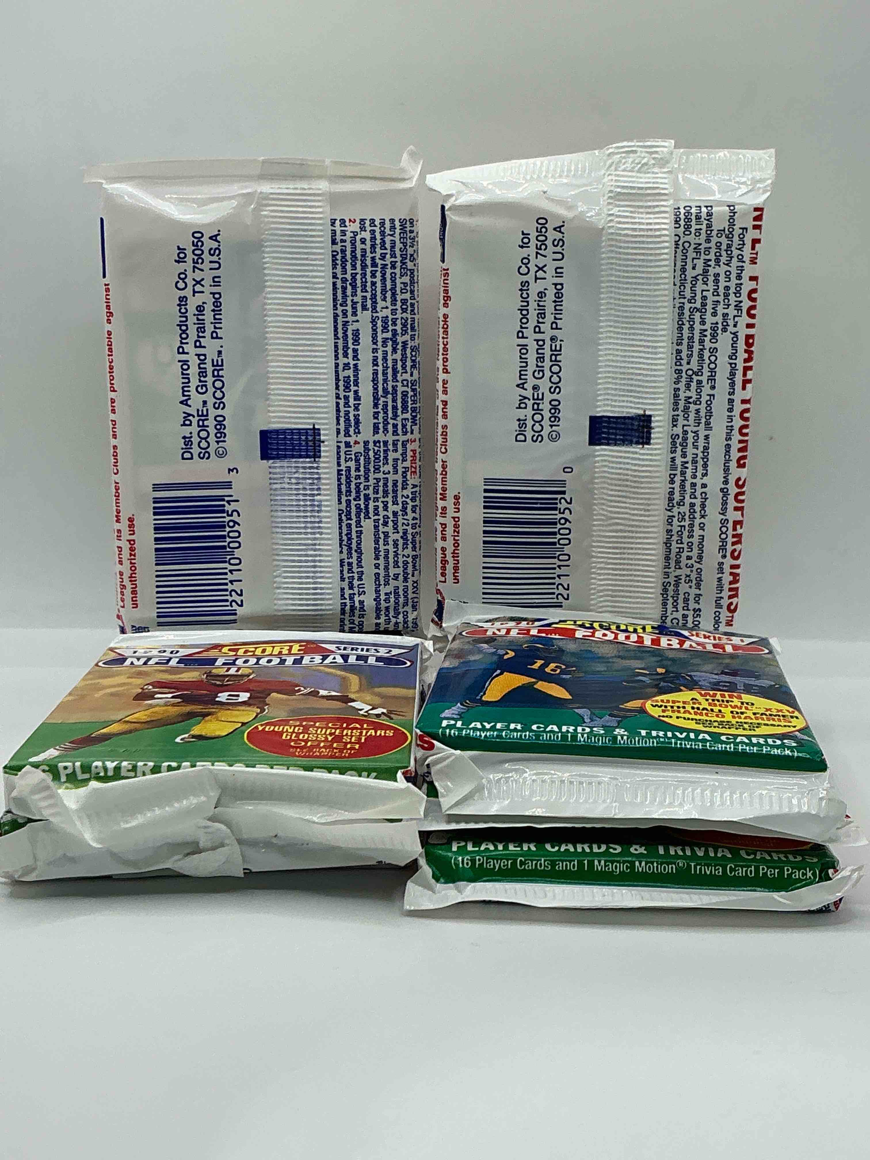 Condition photo showing New/Like New for emmitt smith rookie!? in perfect condition worth hundreds! 1990 score football unopened collectible sports card packs series i & ii! direct from original box! look for valuable emmitt smith rookie cards! let the search begin!
