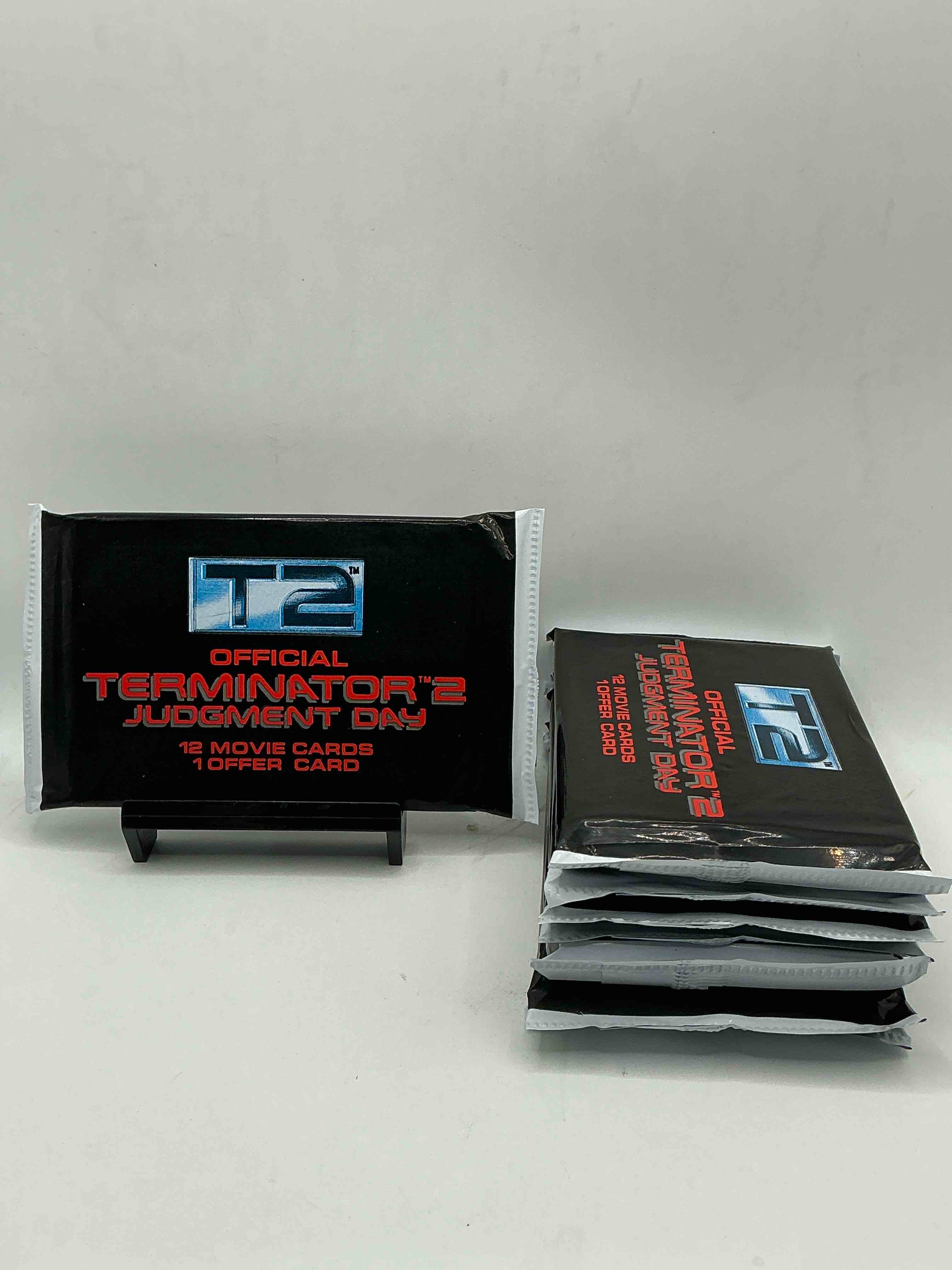 terminator 2 packs! direct from box unopened 1991 terminator 2 movie card packs, 12 cards per pack! pack galore! check out these rare movie cards from 1991!