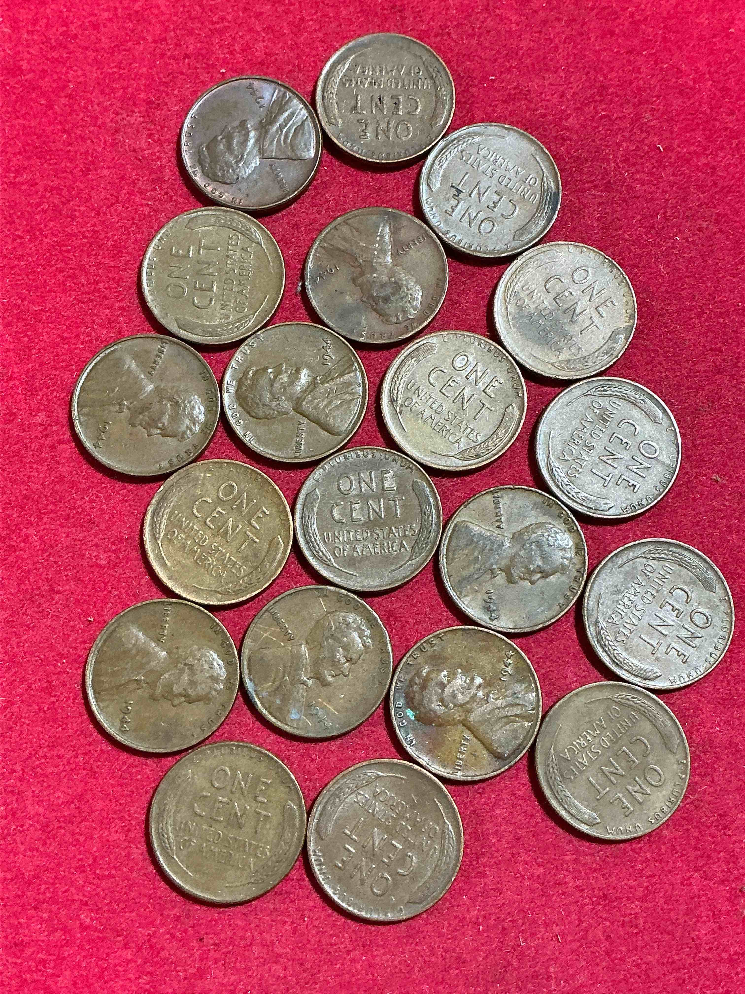 Condition photo showing Good Condition for 1944 calling world war 2 buffs! 1944 d-day era wheat pennies! d-day was june 6th, 1944 & was one of the most significant battles of wwii! own pieces of this era with these genuine 1944 wheat pennies in nice condition!