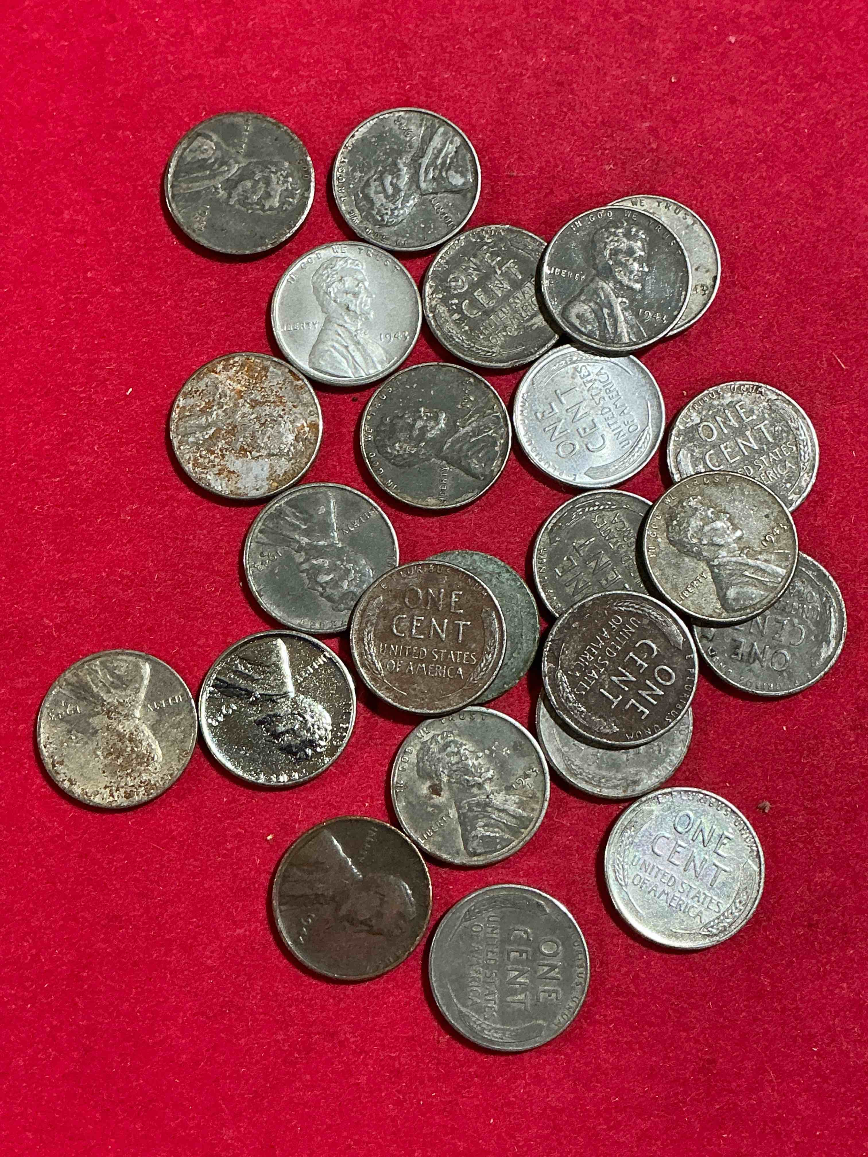 Condition photo showing Good Condition for 1943 world war il history! did you know that in 1943 copper was so valuable for making ammunition that the u.s. treasury made pennies out of steel?! 1943 steel pennies have become valuable, rare collector items! up for auction are rare wwii steel pennies appearing circulated. own pieces of world war ii history that are an awesome investment!