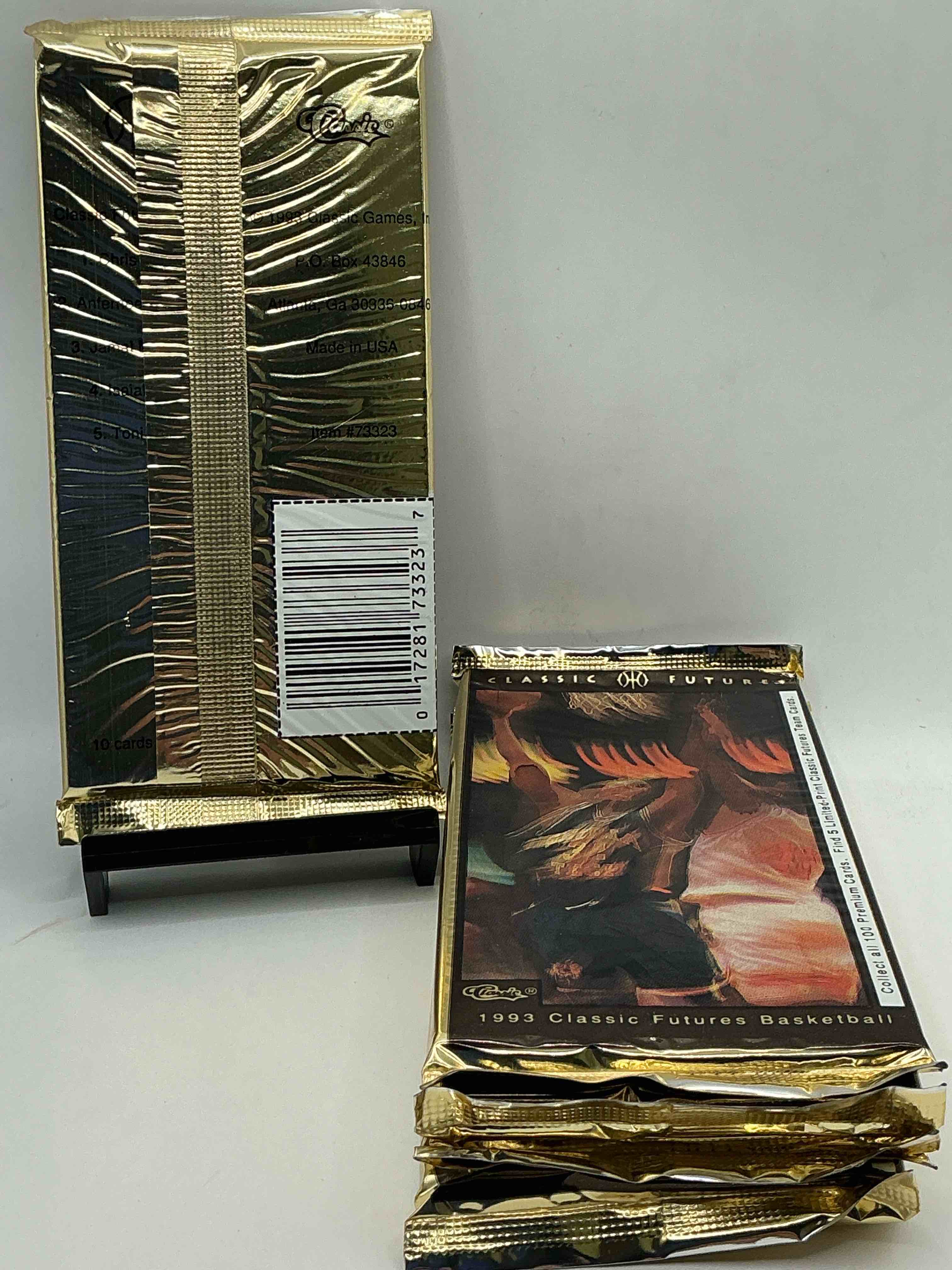 Condition photo showing New/Like New for 1993 classic draft picks unopened basketball packs! search for chris webber & anfernee hardaway rookies, along with other big names from the year! look for exclusive illustrated cards & numbered cards too!