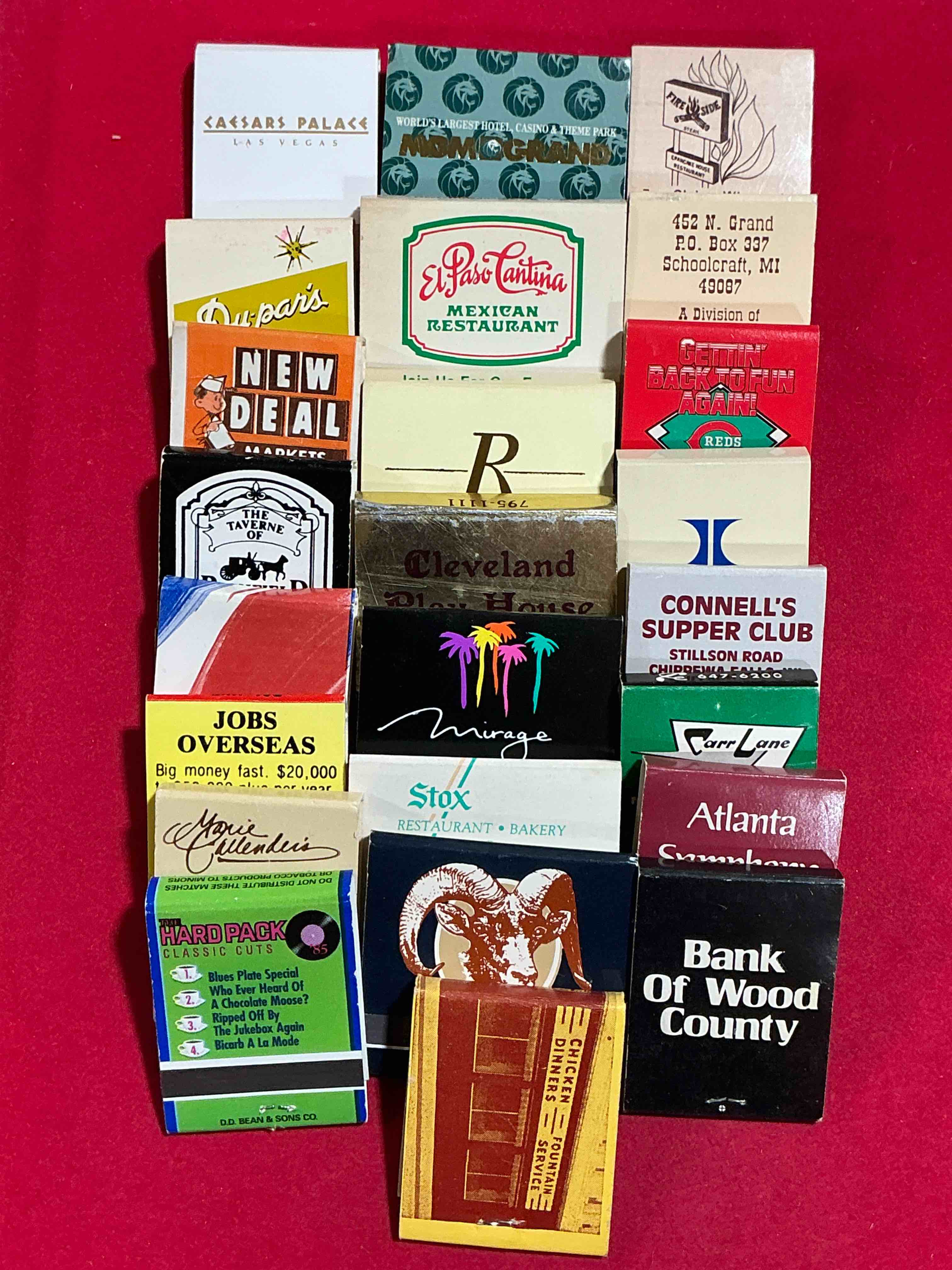 Condition photo showing Good Condition for vintage matchbooks! a crazy hard to collect collection of matchbooks from all over, many from places that no longer exist! collection spans decades & decades! most books are complete with all matches! one of a kind collection! all original & impossible to find anywhere else!