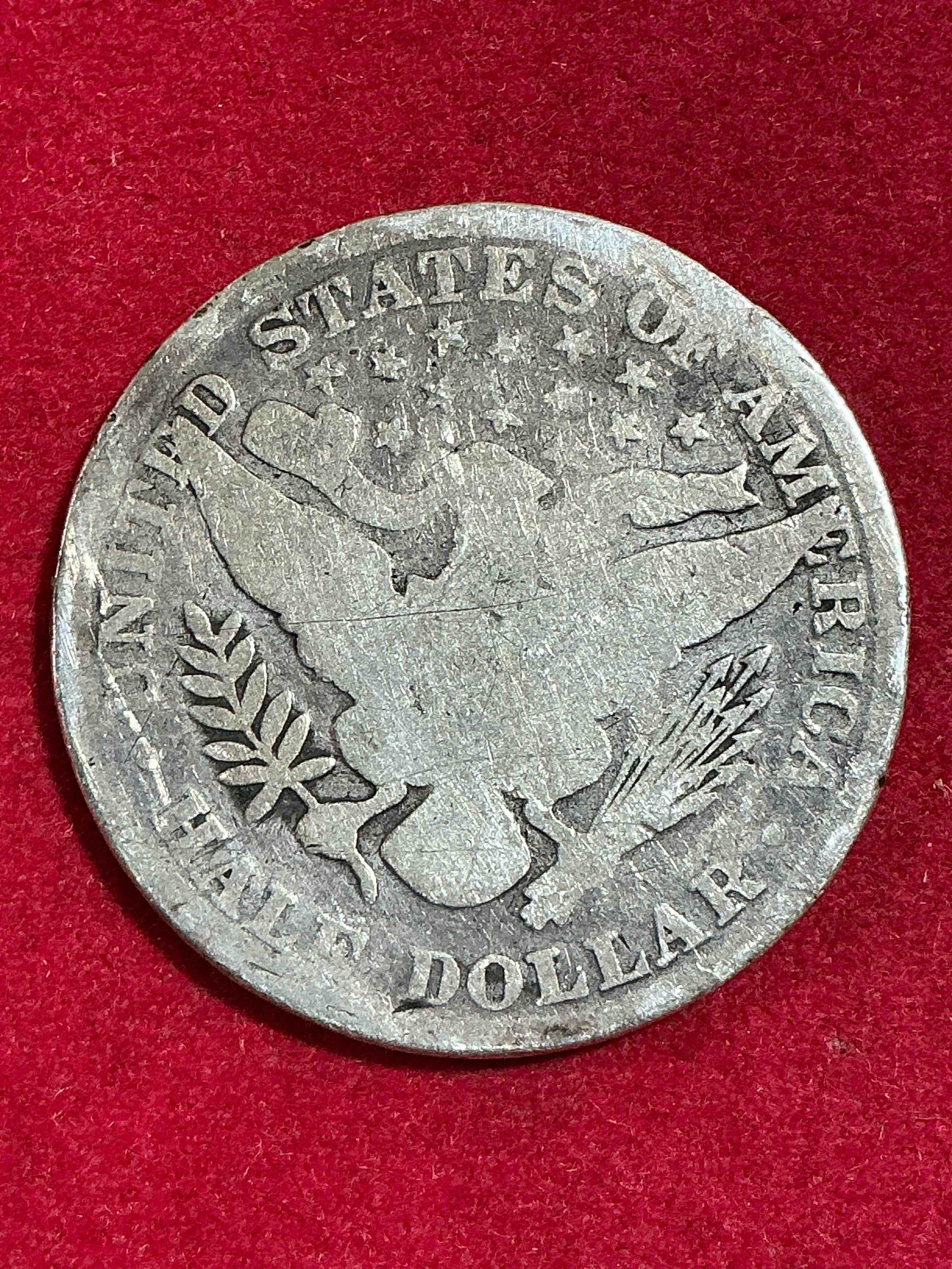 Condition photo showing Good Condition for rare us fine 1800’s silver! barber half dollar, 90% silver! 1897 edition! nearly impossible to collect! rare & very coveted by collectors! own a piece of history great for coin collectors, think of the history these coins have seen! rare 90% silver barber half dollar!