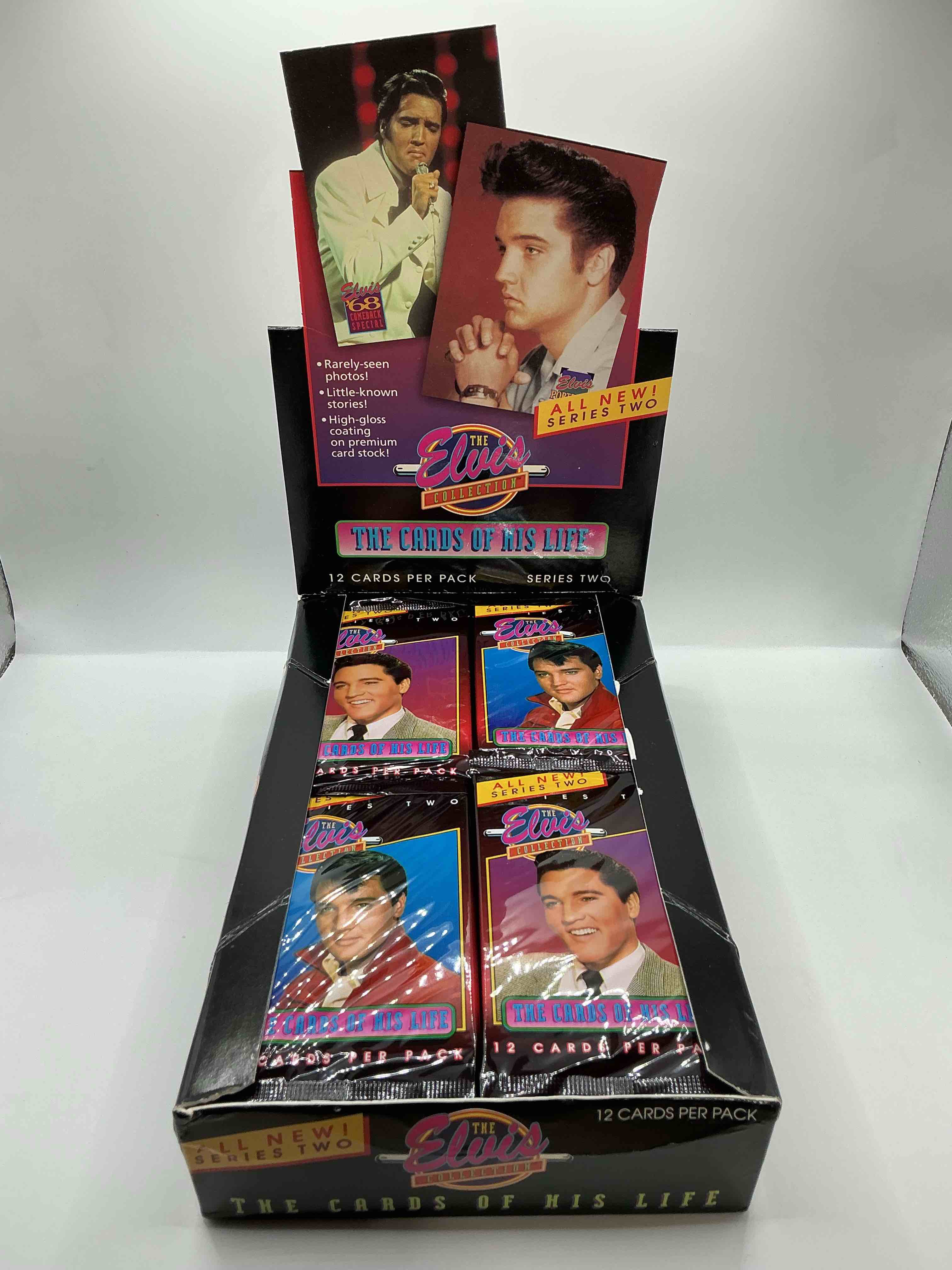 Condition photo showing New/Like New for rare elvis collection! 1993 packs! rare “the elvis collection” packs, collect this icon’s ultra cool & rare vintage packs! elvis fans! perfect addition to any card collection commemorating one of pop’s greatest! 