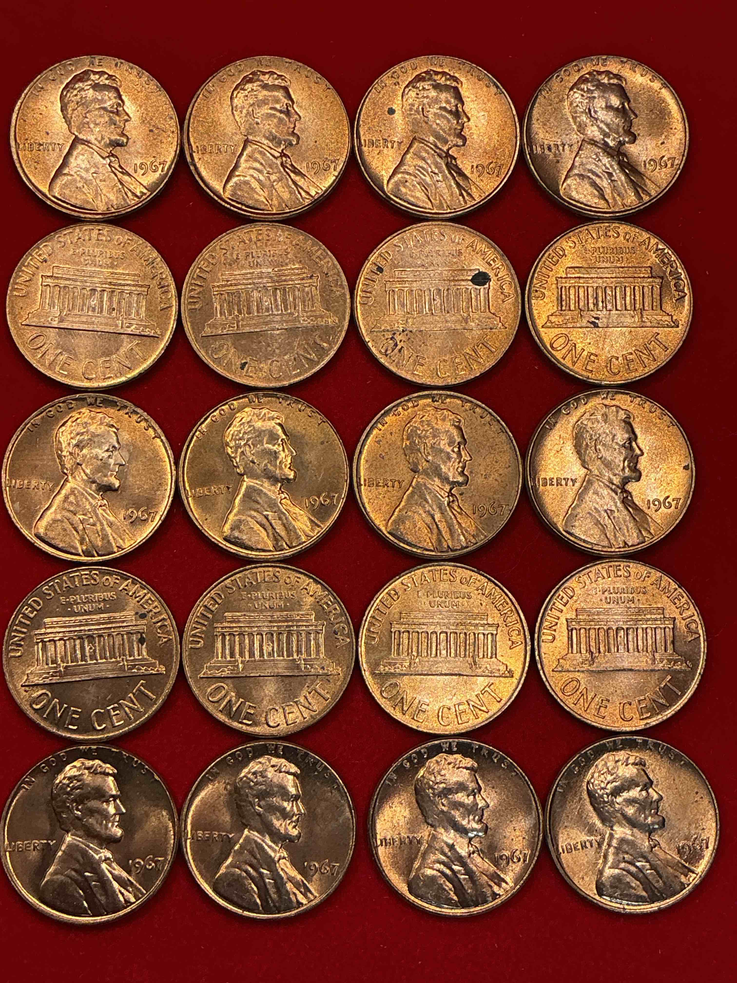 1967 “summer of love” brilliant uncirculated pennies! check out these 1967 “summer of love” era pennies in brilliant uncirculated condition, many direct from the original treasury rolls! these pennies haven’t seen the light of day since 1967! own these highly collectible pieces of history in mint condition!