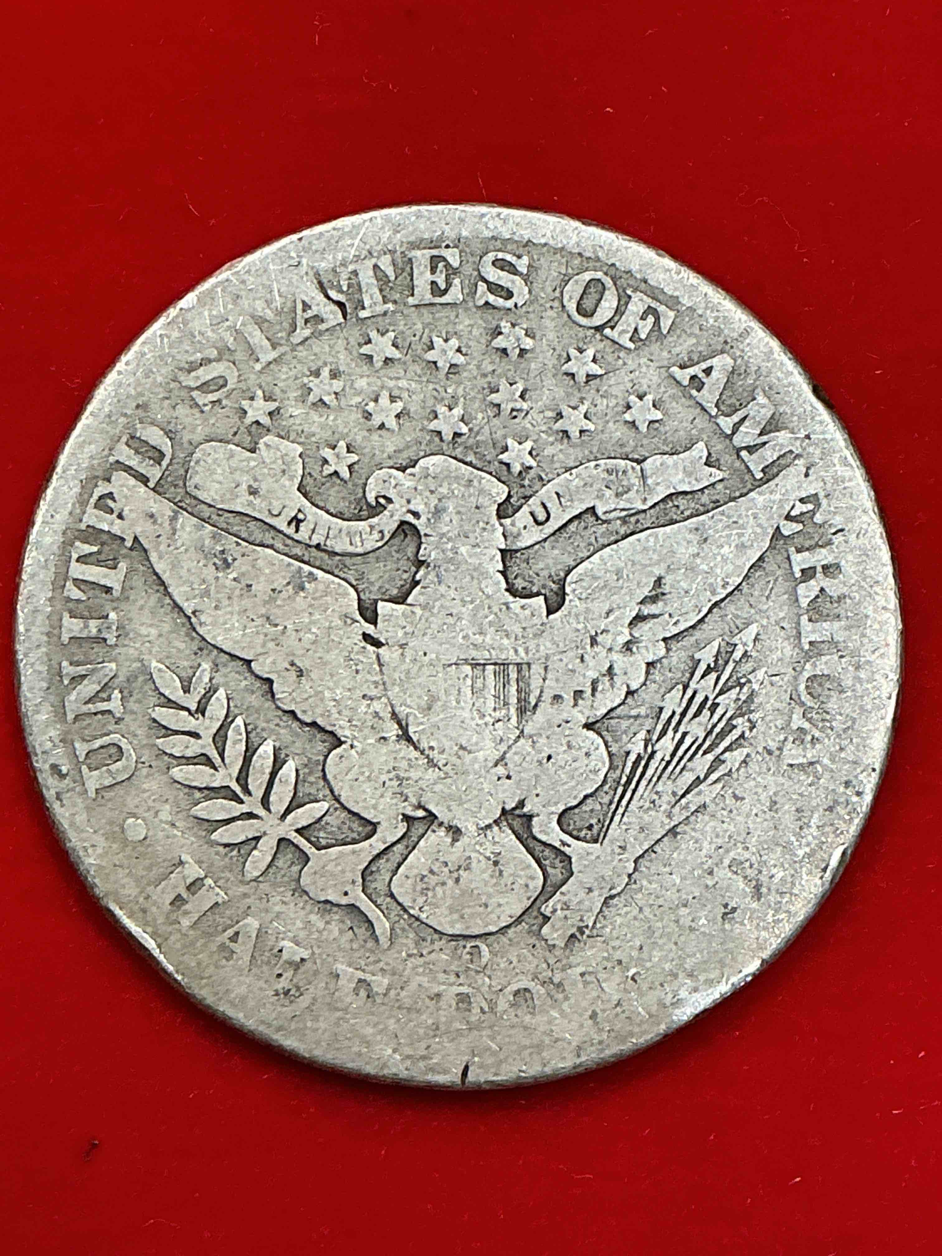 Condition photo showing Good Condition for rare us fine silver! barber half dollar, 90% silver! 1908 edition! nearly impossible to collect! rare & very coveted by collectors! own a piece of history great for coin collectors, think of the history these coins have seen! rare 90% silver barber half dollar!
