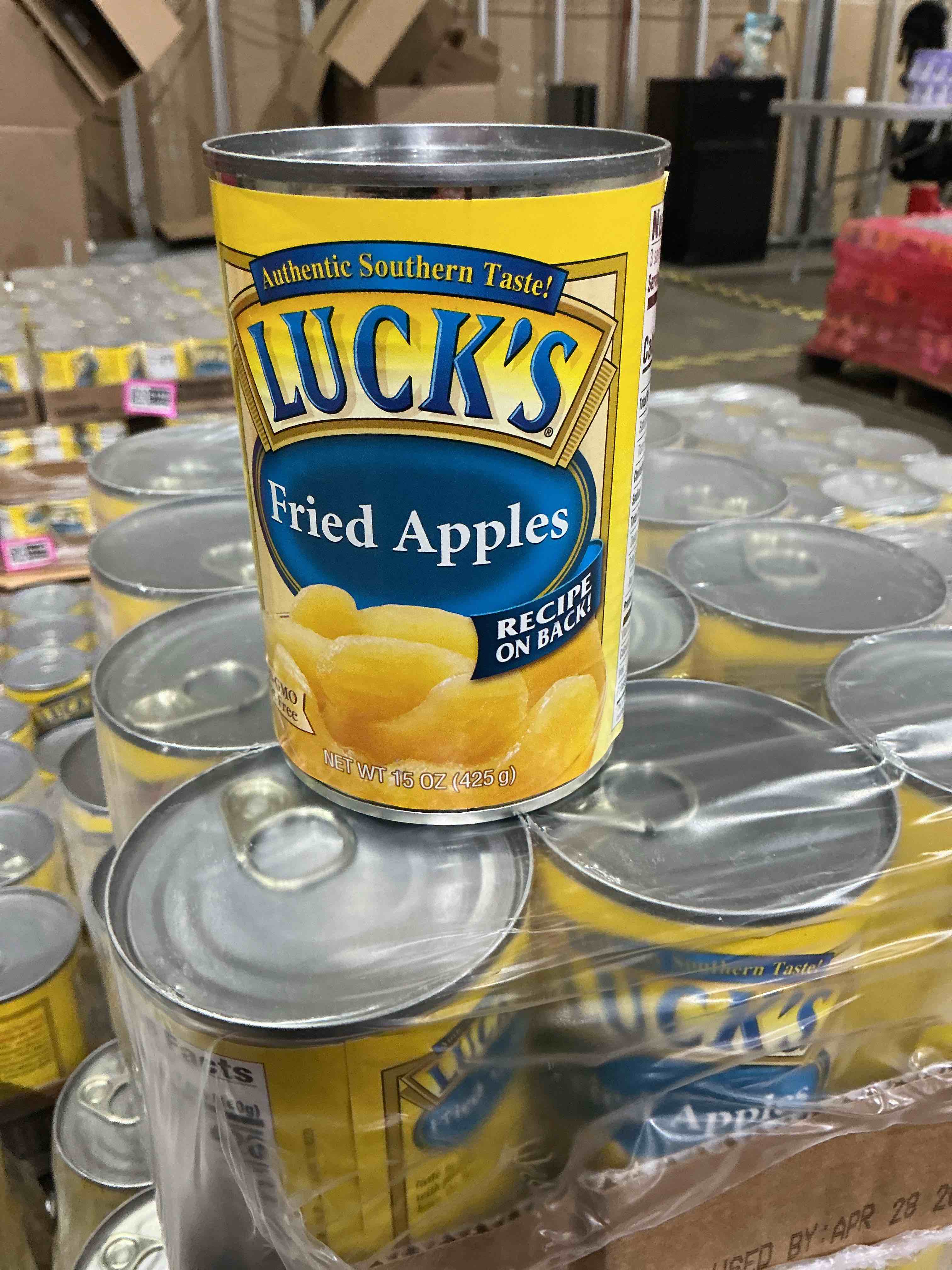luck’s fried apples 12 15oz can BB4.2025