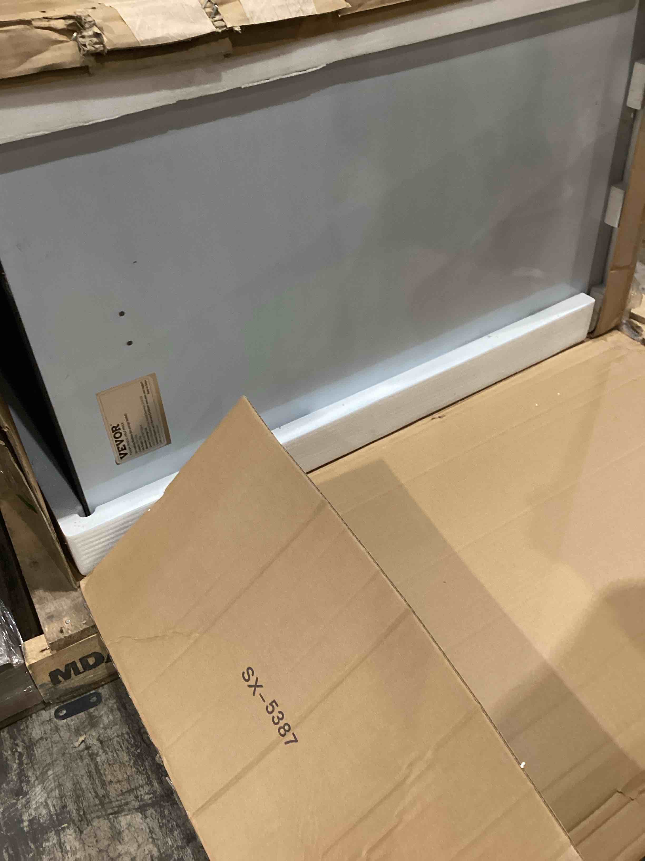 Condition photo showing As Is for (incomplete, only box 2 of 2) vevor commercial ice maker machine, 360lbs/24h ice making machine with 250lbs large storage bin, auto self-cleaning ice maker machine with touchscreen for bar cafe restaurant business commercial