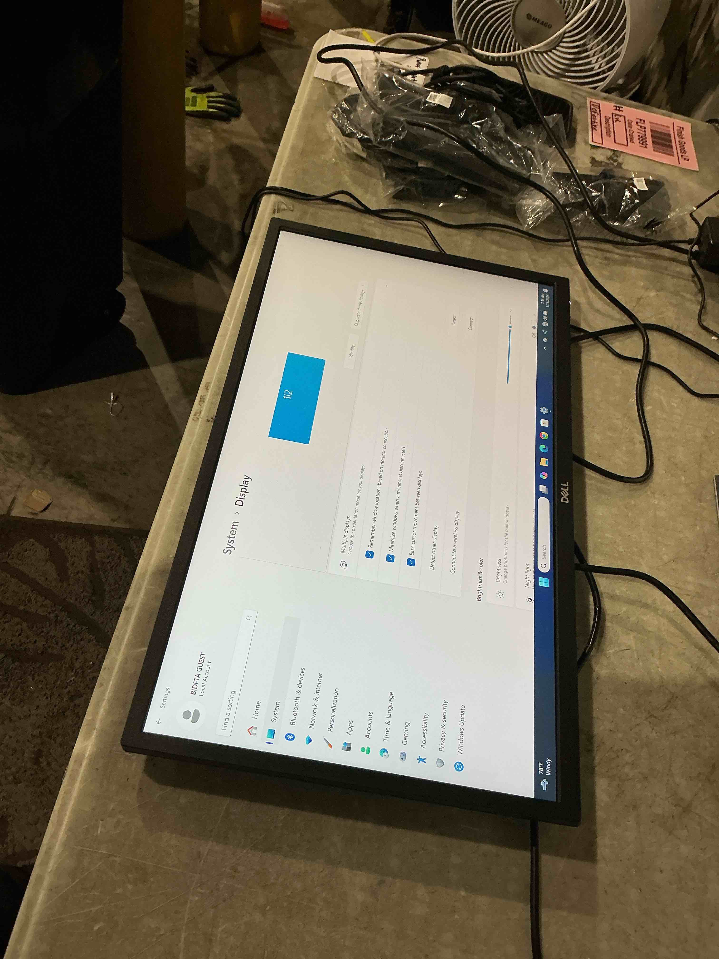 Condition photo showing As Is for dell 24 monitor - se2422h 24 5ms (gtg), va (vertical alignment), full hd (1920 x 1080), 60 hz (vga) / 75 hz (hdmi), monitor connectivity: vga, hdmi 1.4, amd freesync