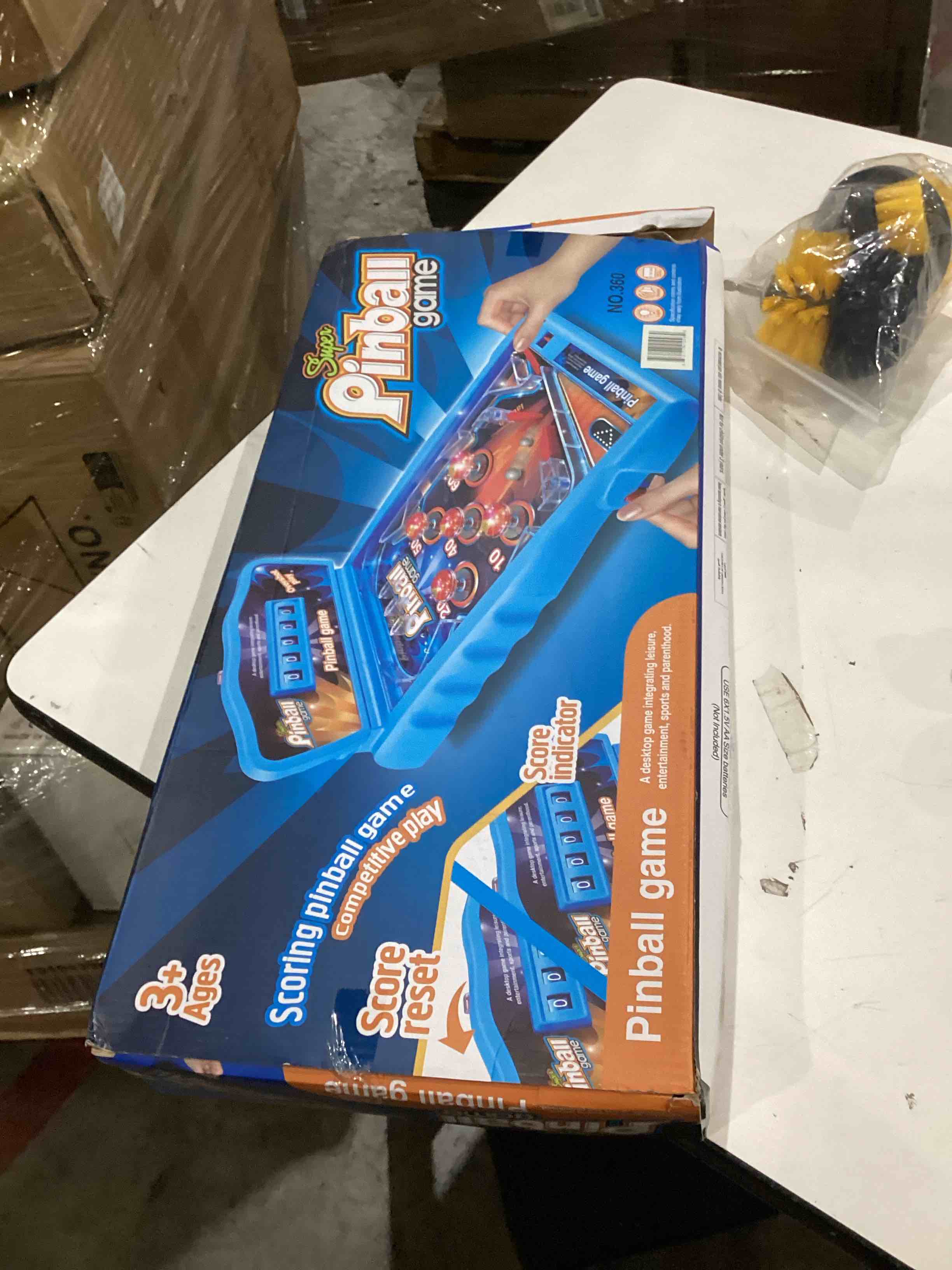 Condition photo showing Good Condition for oleoca tabletop pinball machine — mini pinball game with built-in score counter & reset, lights and 