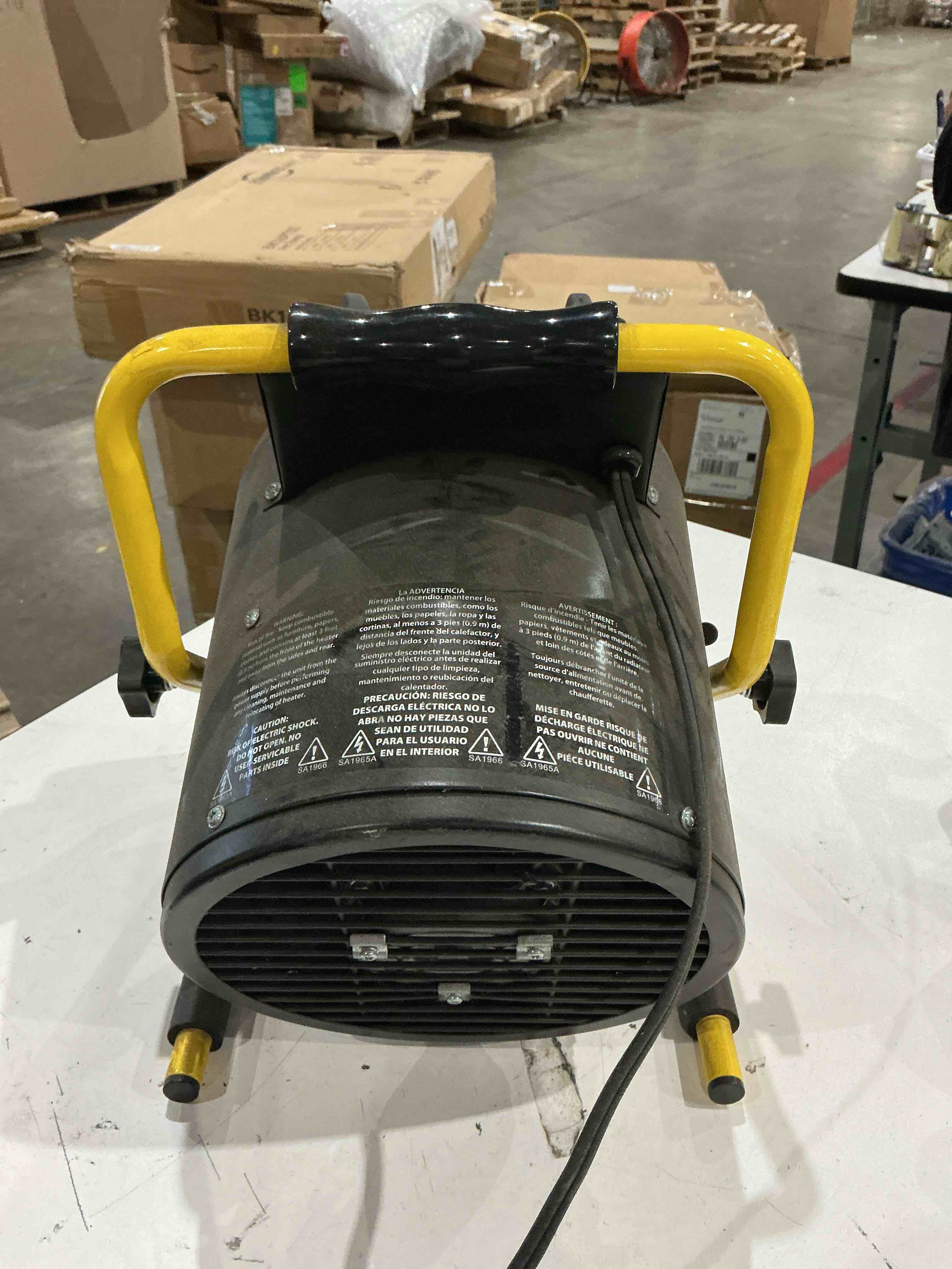 Condition photo showing As Is for eagle peak fan heater 