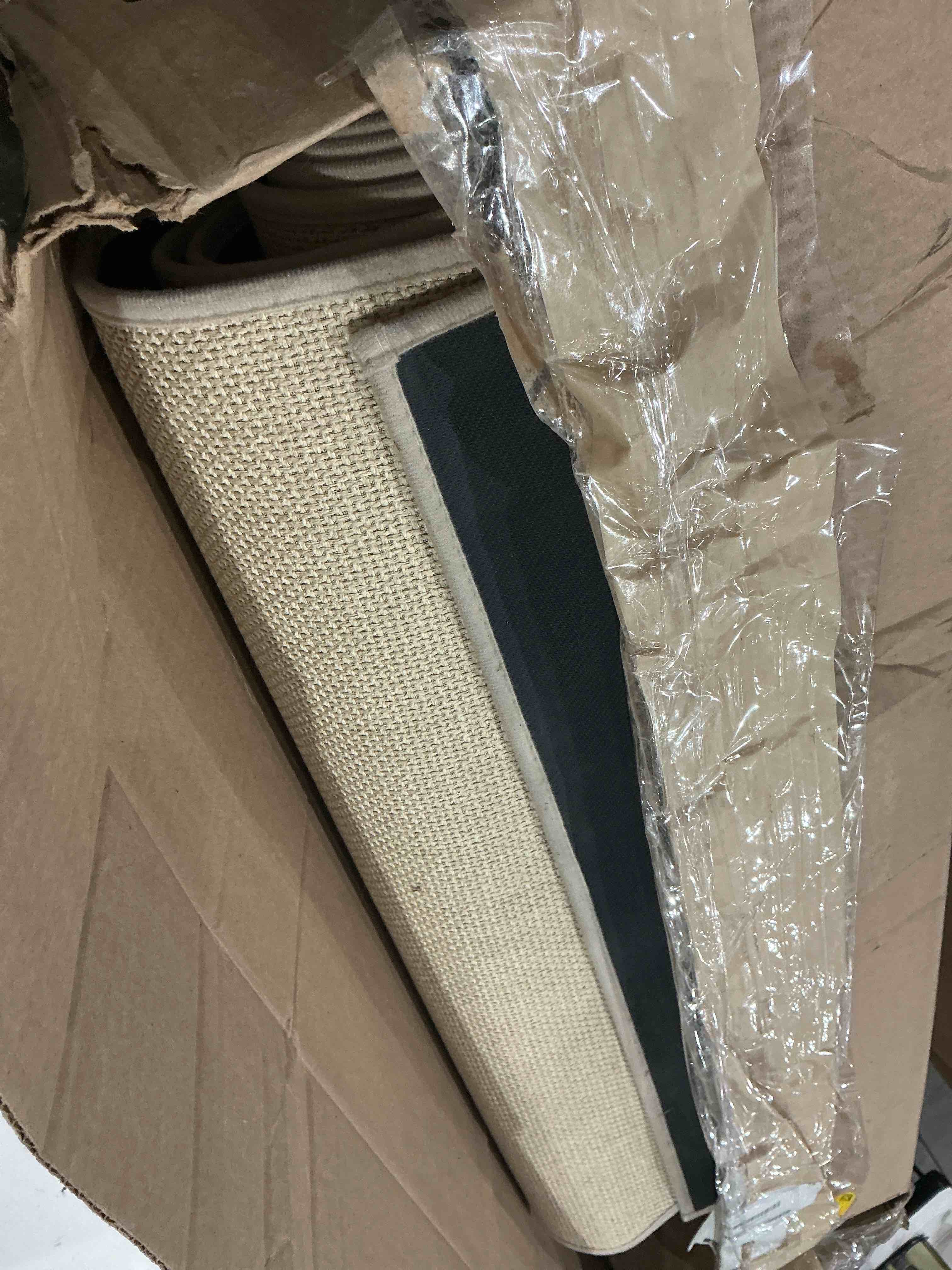 Condition photo showing Good Condition for goylser 20 ft extra long runner rugs for hallways, rubber backed kitchen floor mat non slip, absorbent beige entry way runner rugs indoor beige 2'4" x 20' (rectangular)