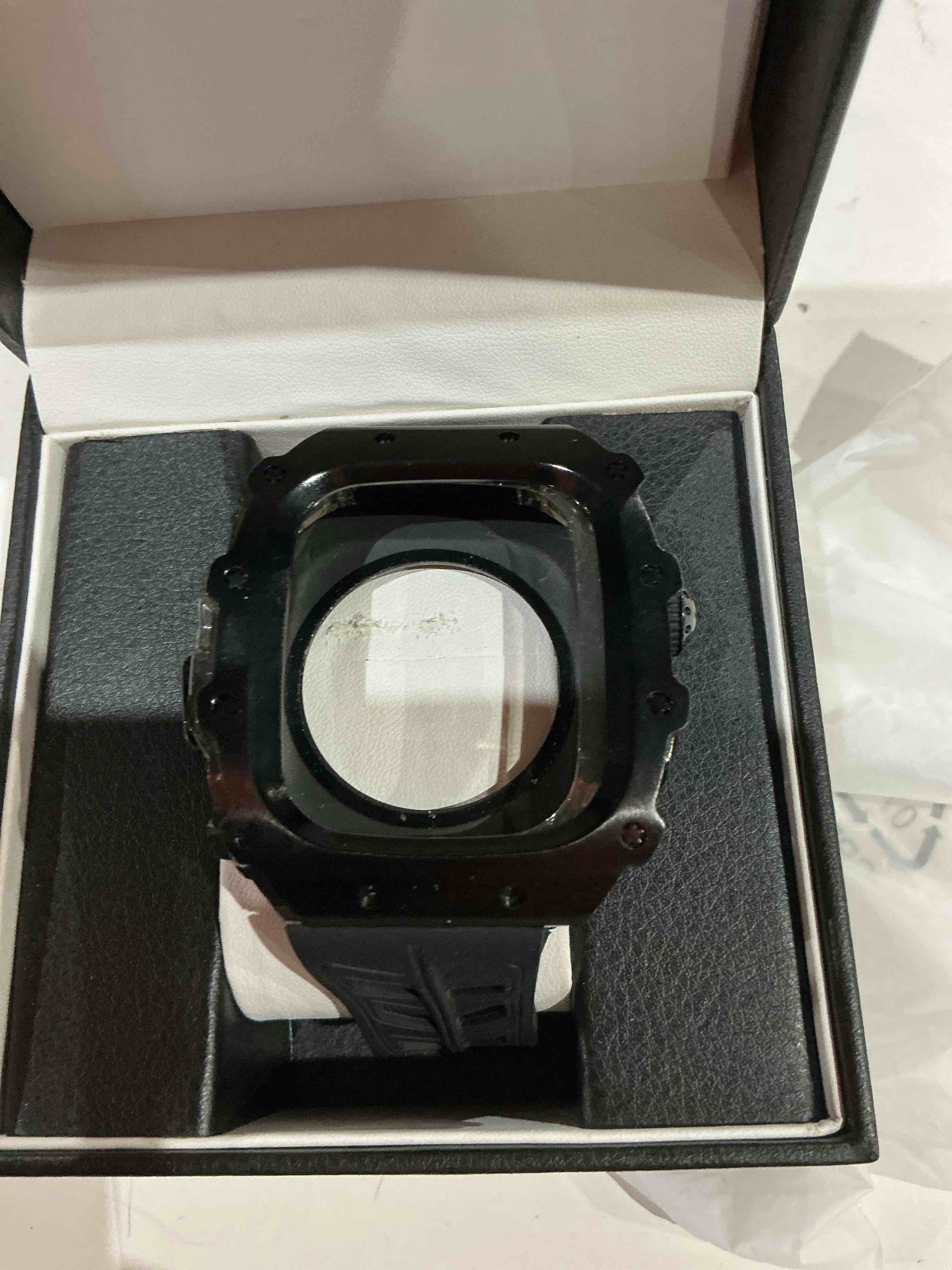 Condition photo showing As Is for hualimei watch case and strap tool kit.
