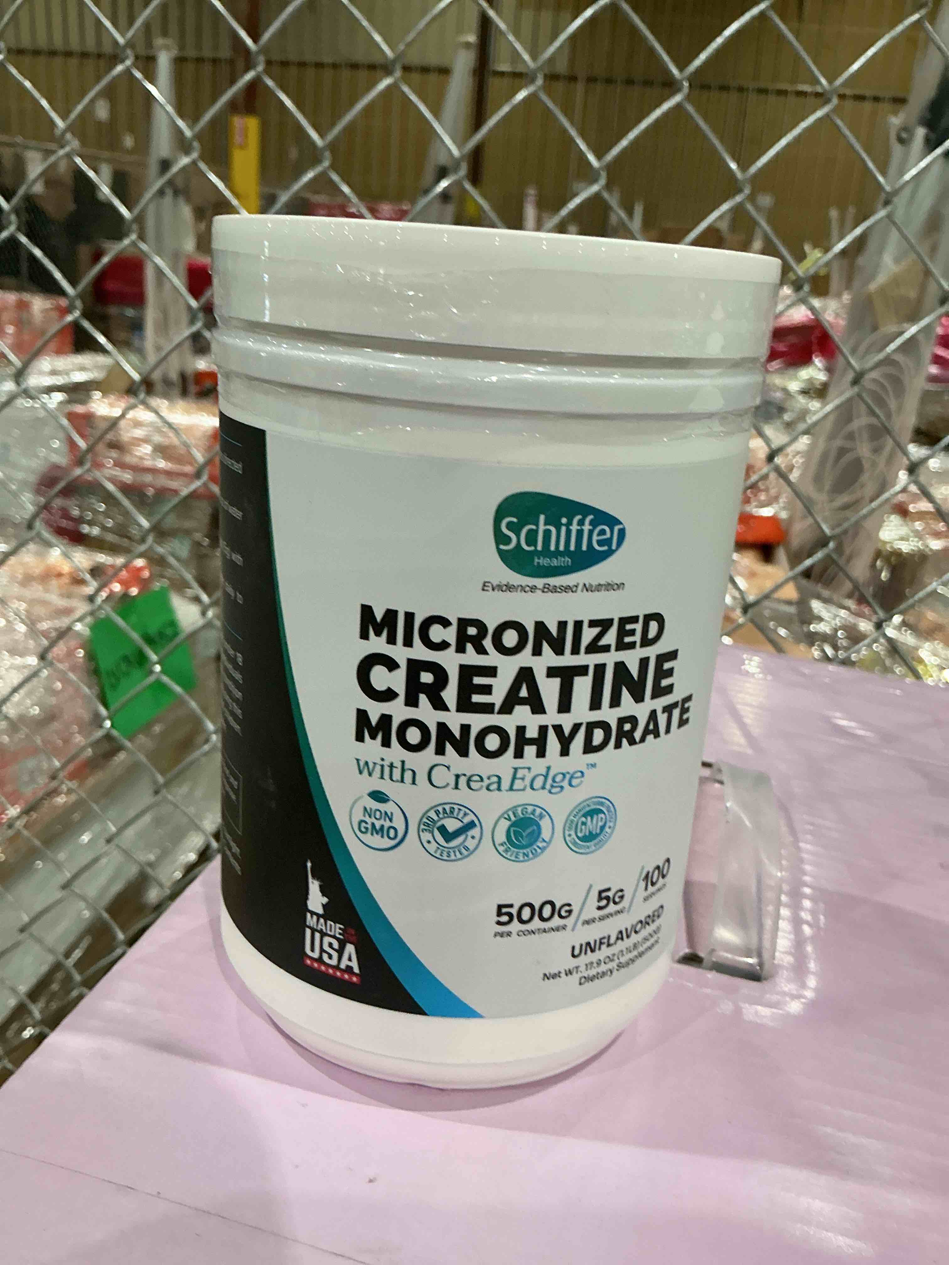 Condition photo showing New/Like New for creatine monohydrate powder 500g – supports muscle growth, strength & cognitive function*, 5g per serv - 100 servings, pure micronized creatine for enhanced performance, unflavored, 17.9 oz