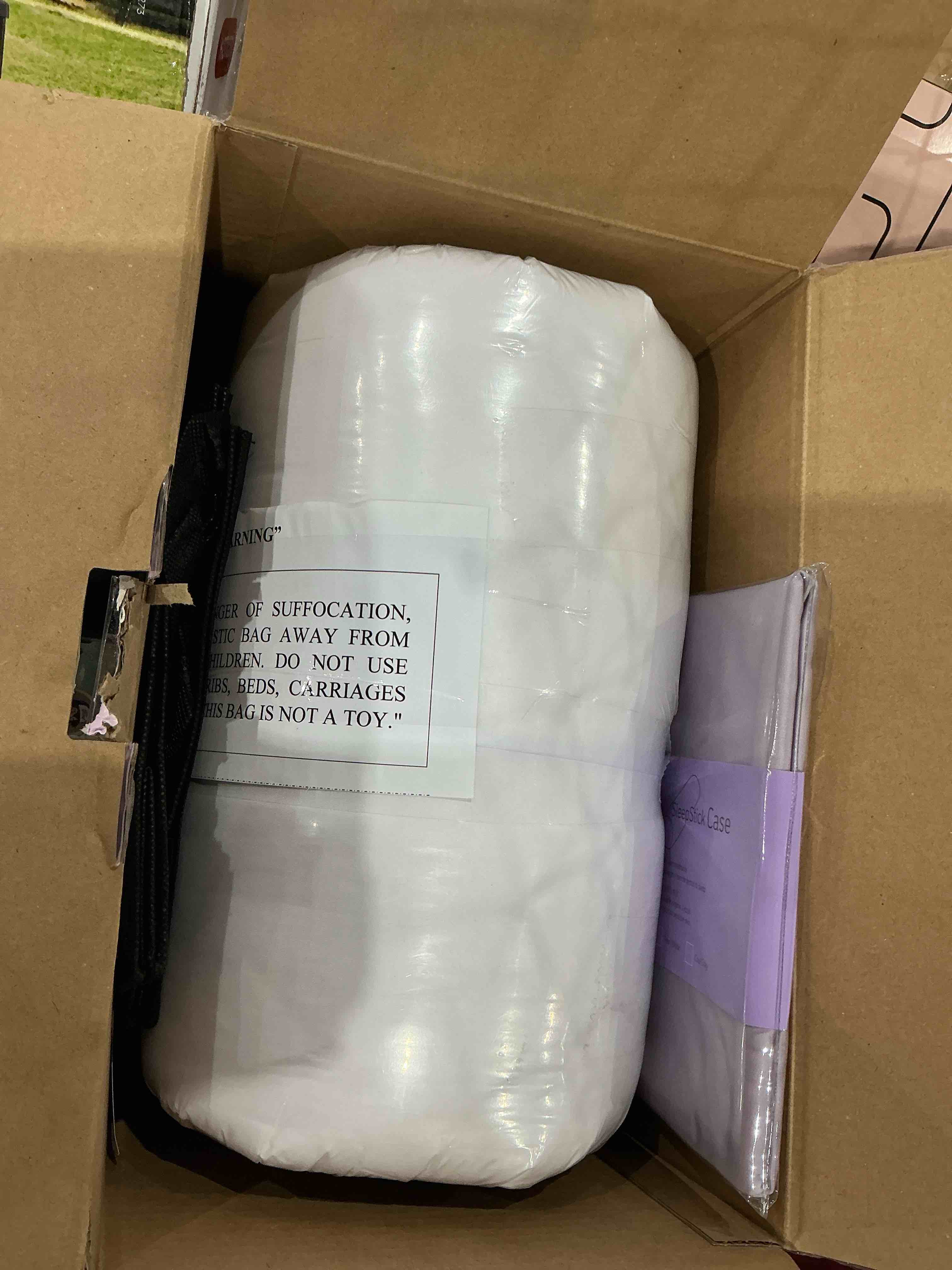Condition photo showing New/Like New for signature sleepstick pillow and pillow case, color: lavender dream