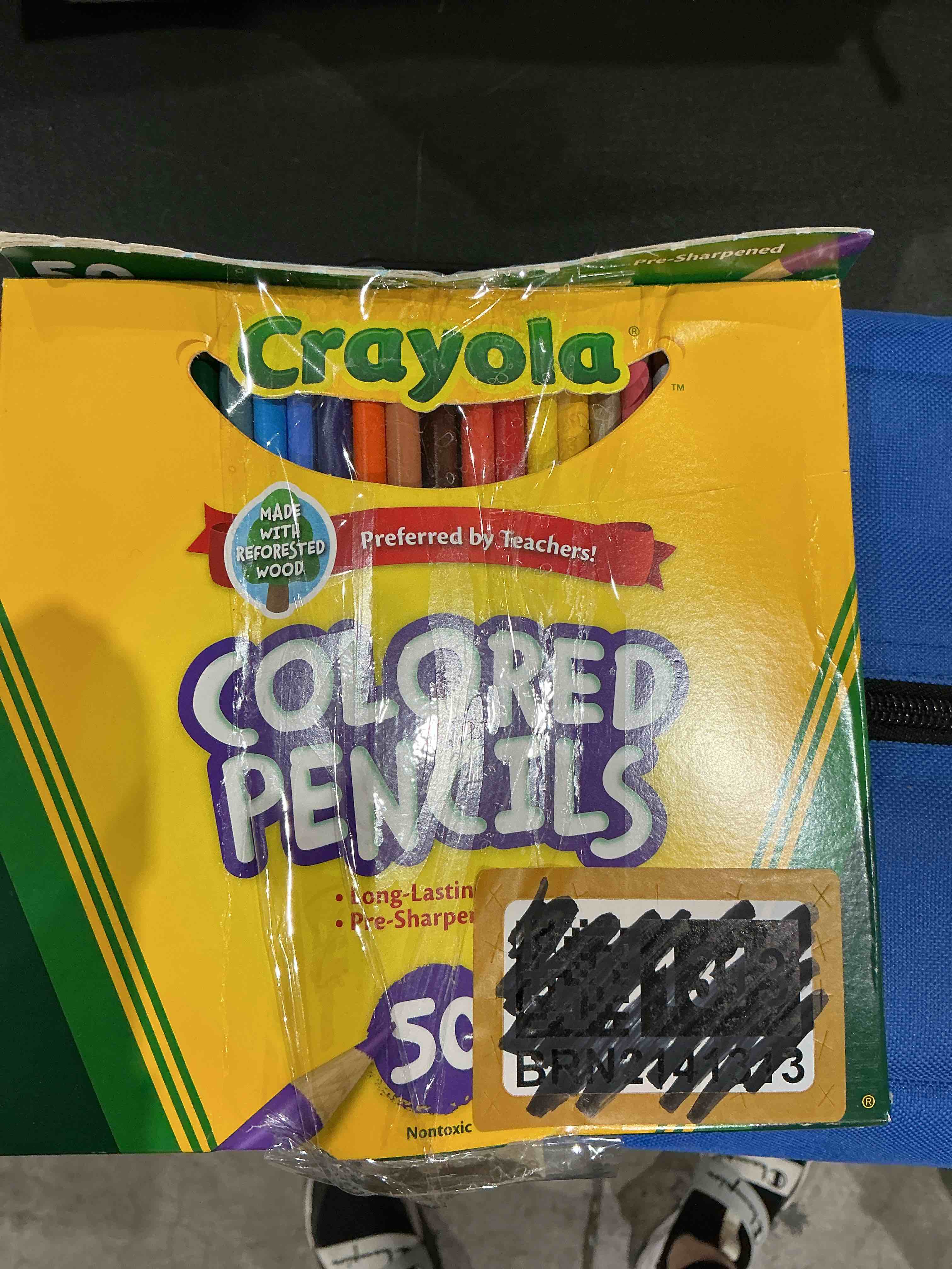 Condition photo showing As Is for crayola colored pencil 50 pk