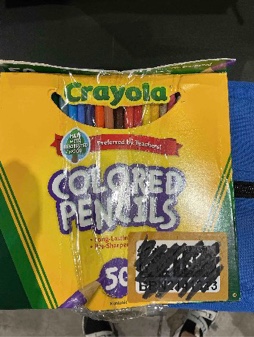 Condition photo showing As Is for crayola colored pencil 50 pk
