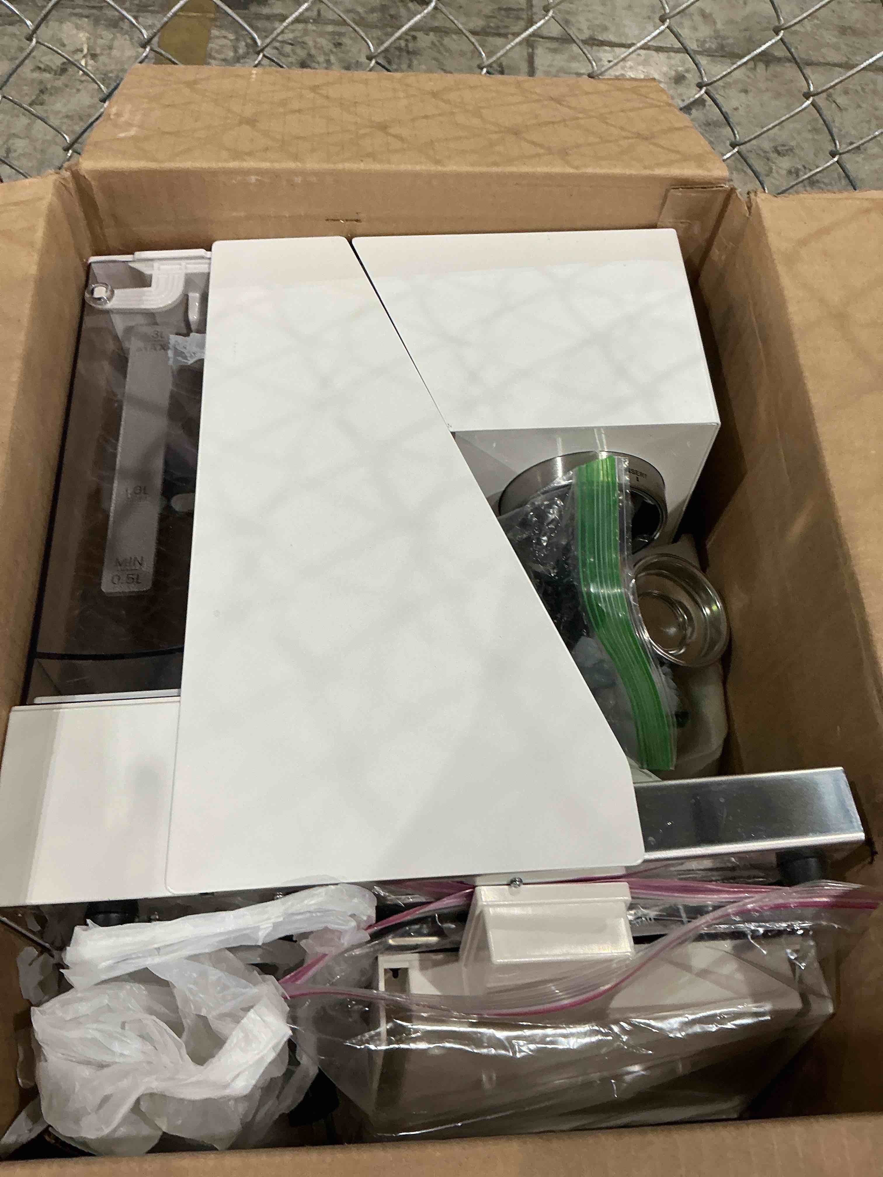 Condition photo showing As Is for gevi 20 bar espresso machine with professional 58mm espresso maker with milk frother,smart touch display&pid temperature control for cappuccino, latte,great gift,white 9.05w*15.55d*14.17h inch white