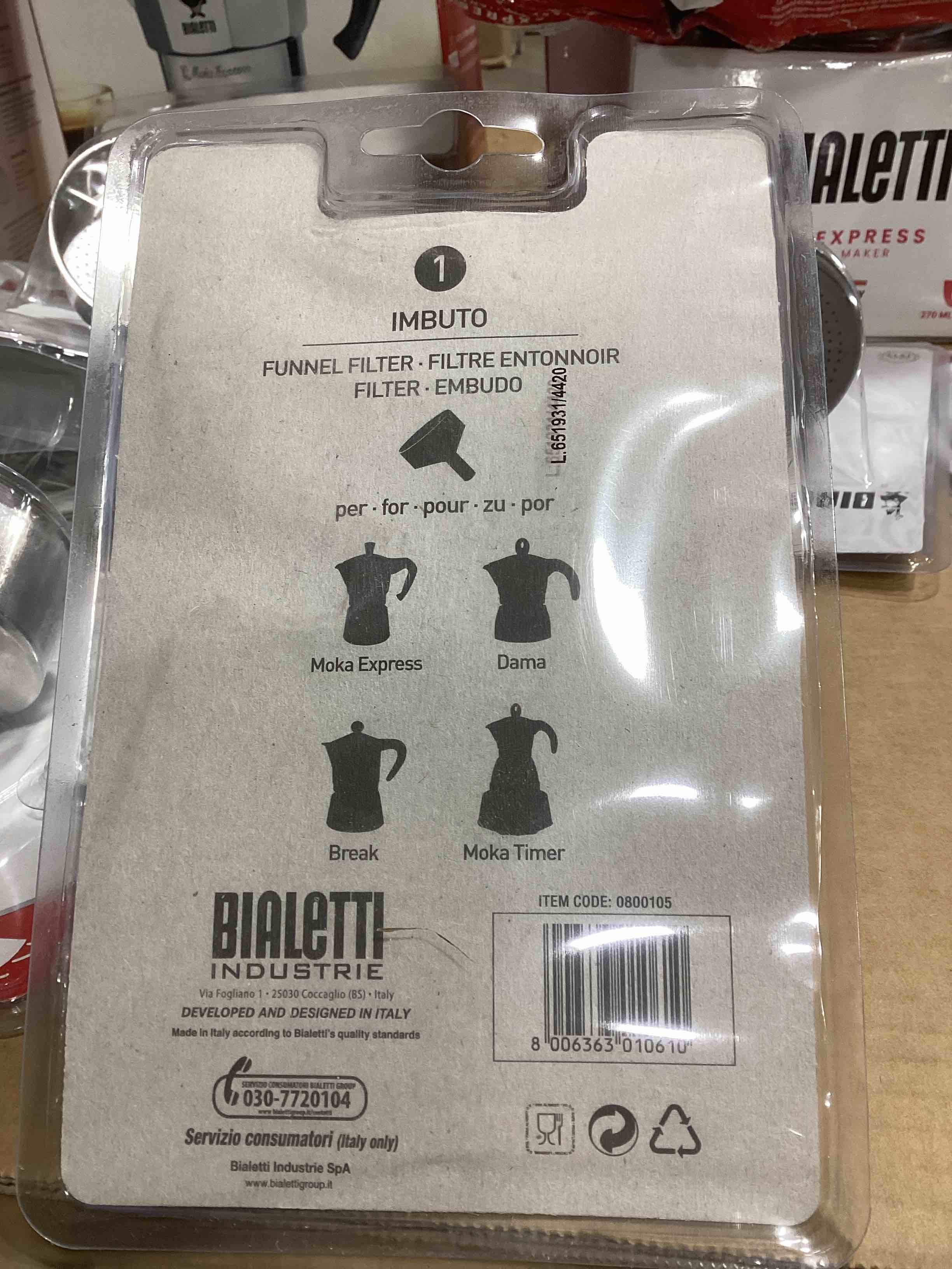 Condition photo showing New/Like New for bialetti 06877 moka express 6-cup replacement funnel