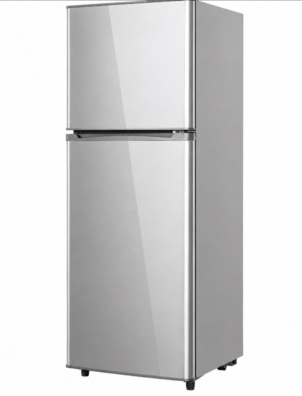compact double-door upright refrigerator/freezer designed for high energy efficiency