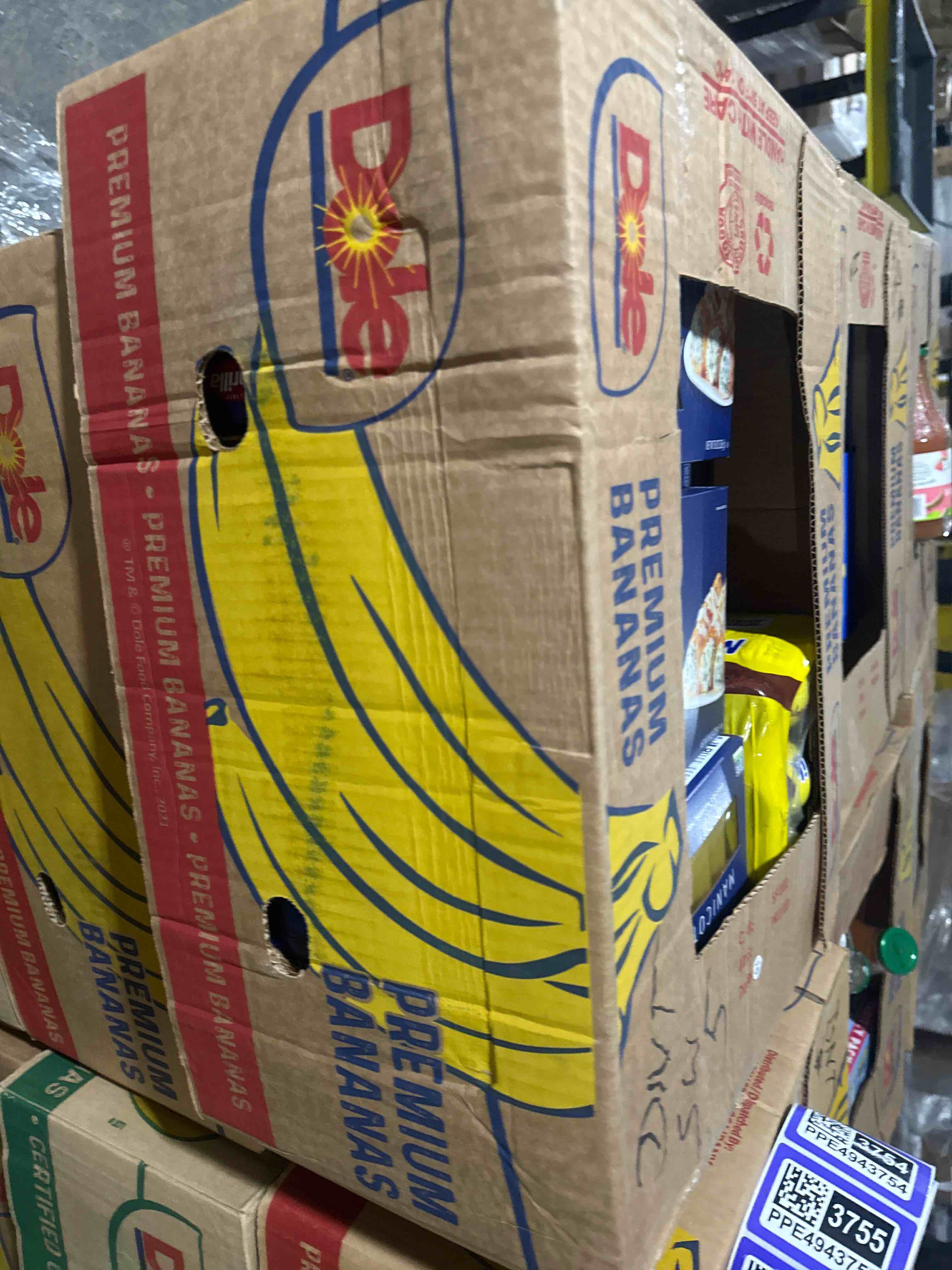 Condition photo showing Good Condition for box of assorted grocery products 
