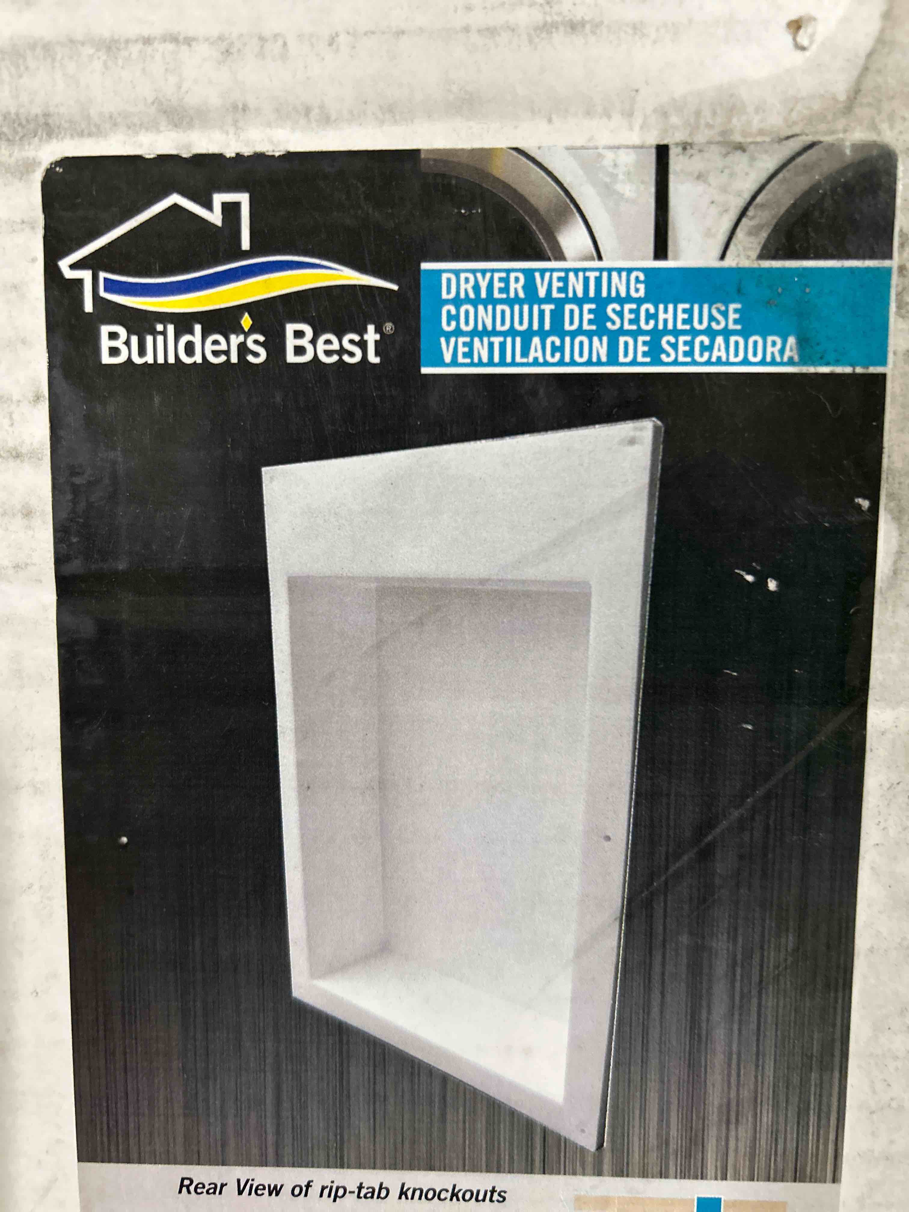 saf-t-duct dryer outlet box, white
