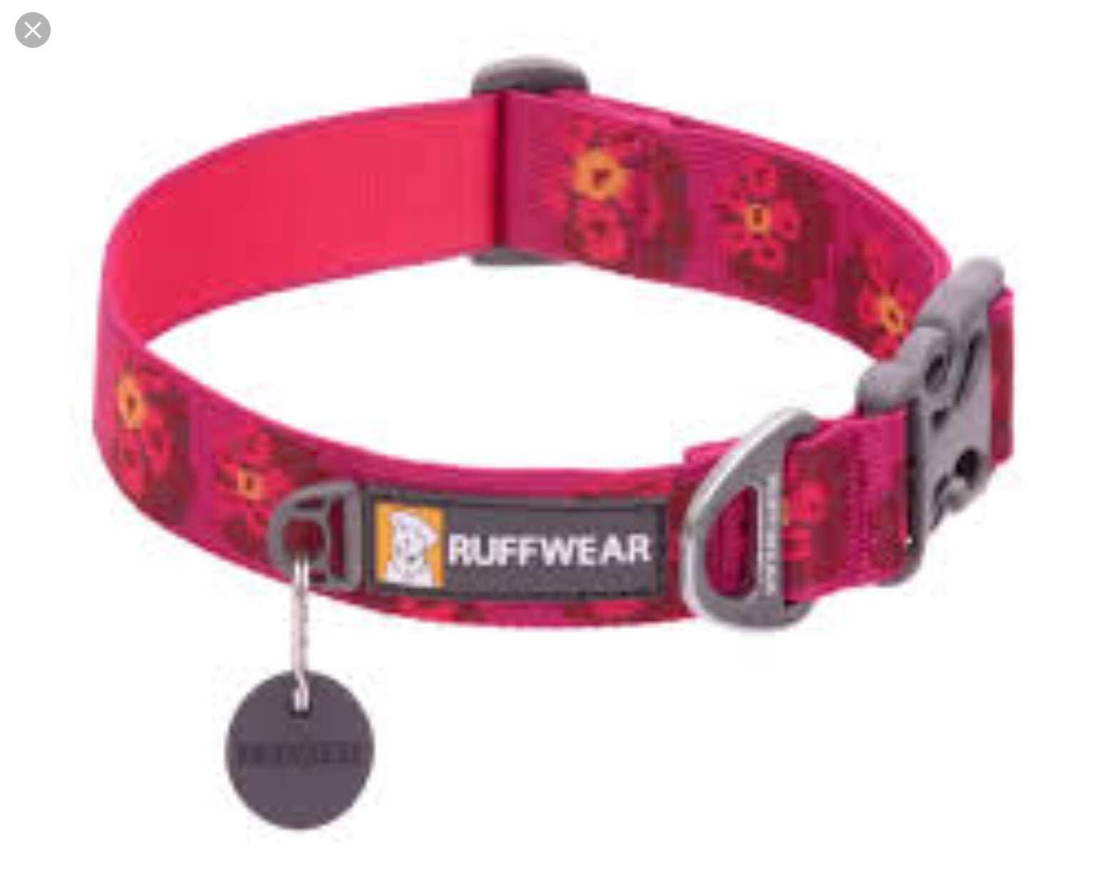 Ruffwear Dog Collar Pink with Flowers 14-20in