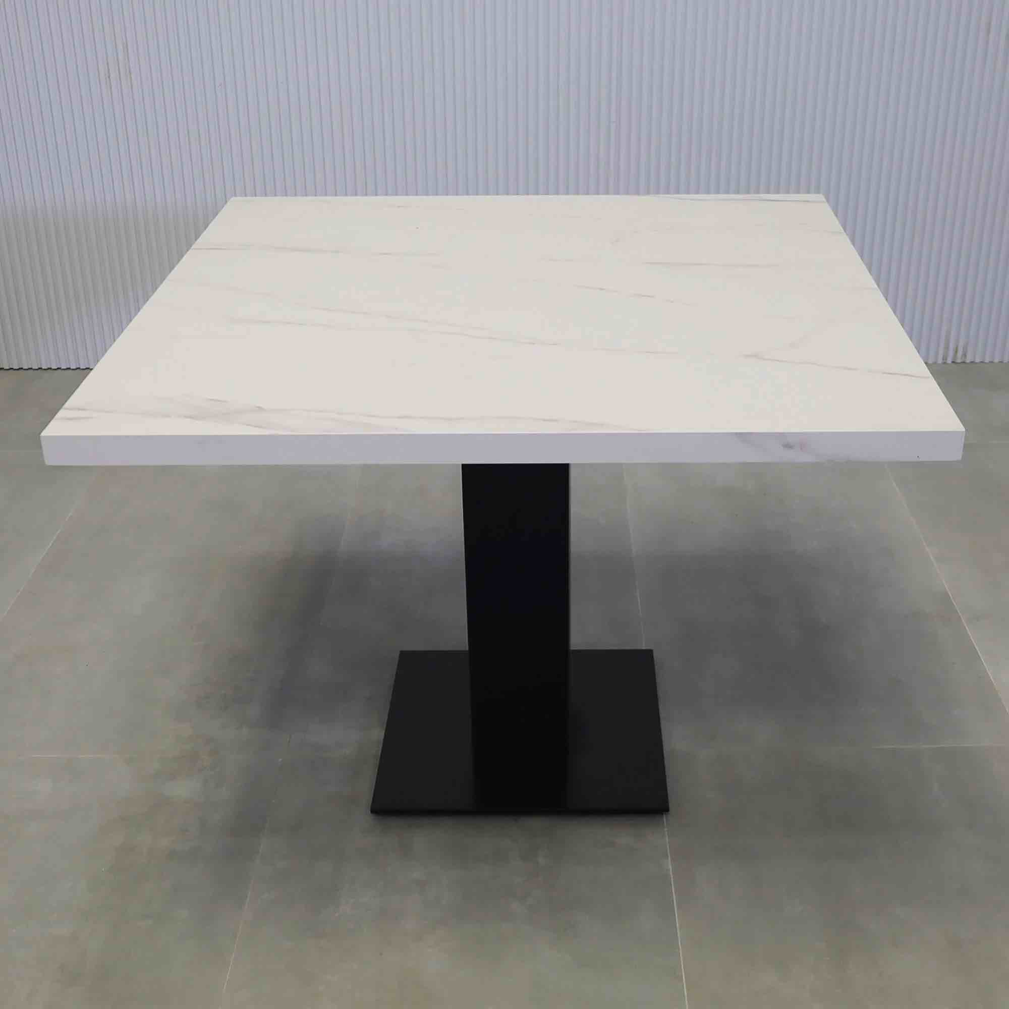 Aurora X2 Square Conference Table in 1.5 inches Solenne Marble Engineered Surface Top - 40 In. 